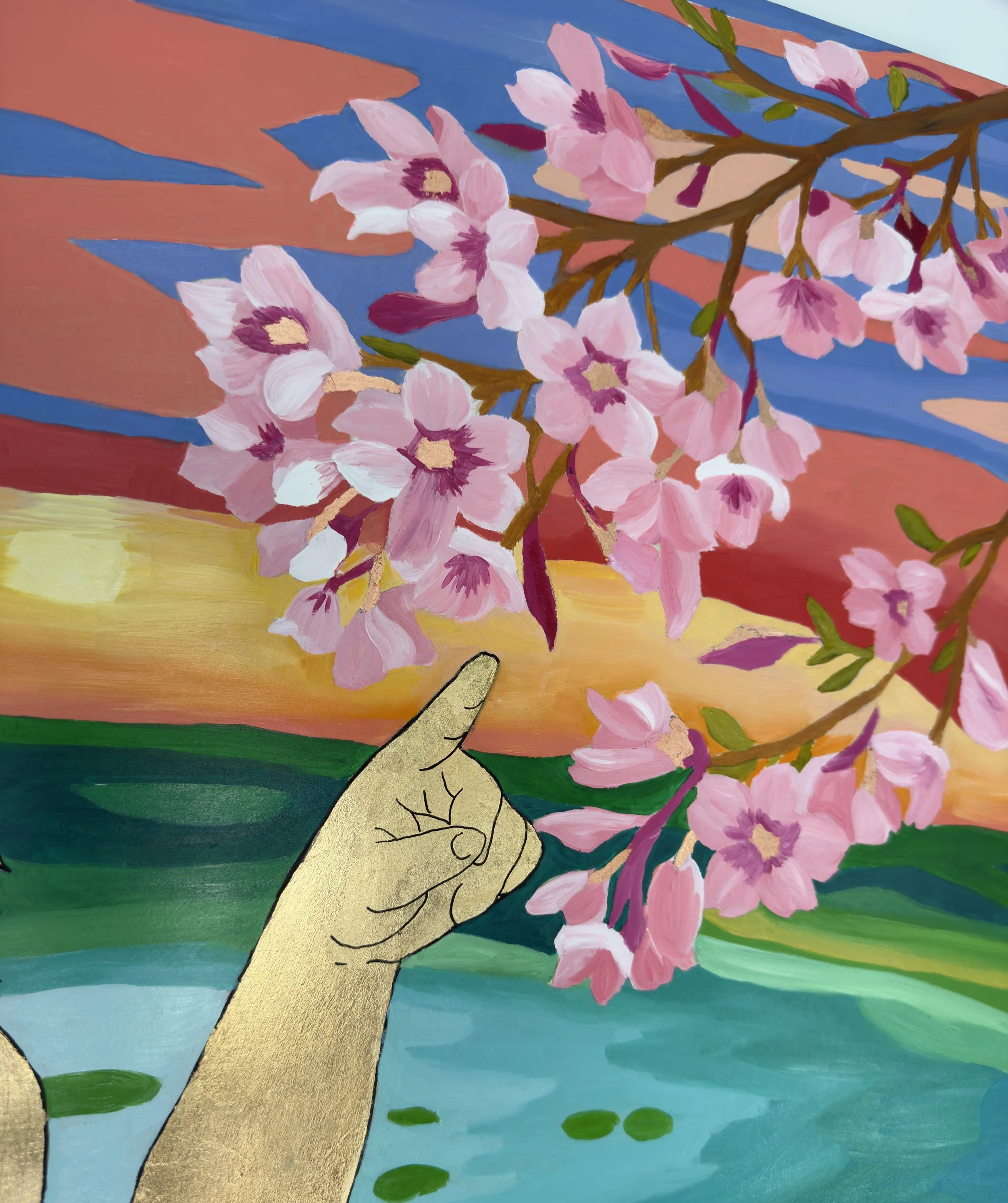 Tiffany_zen_oil_painted_cherry_blossoms