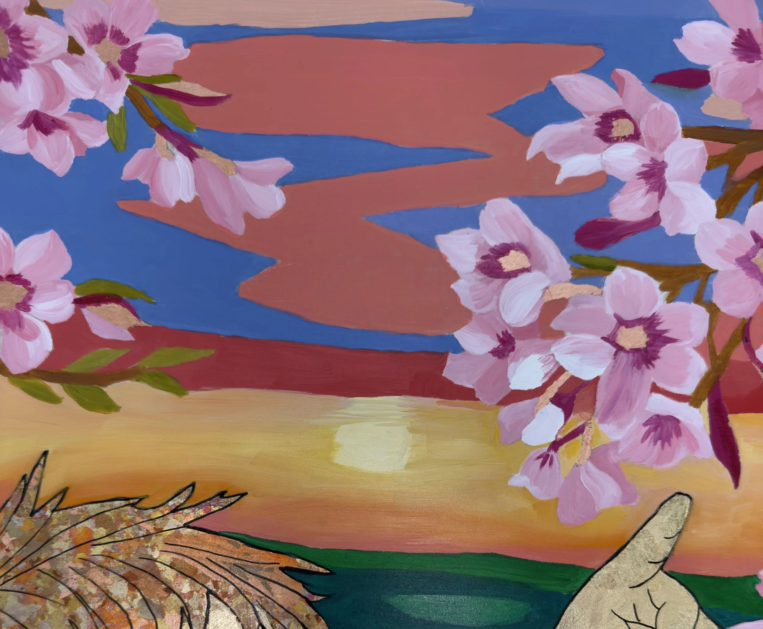 Tiffany_zen_oil_painted_cherry_blossoms