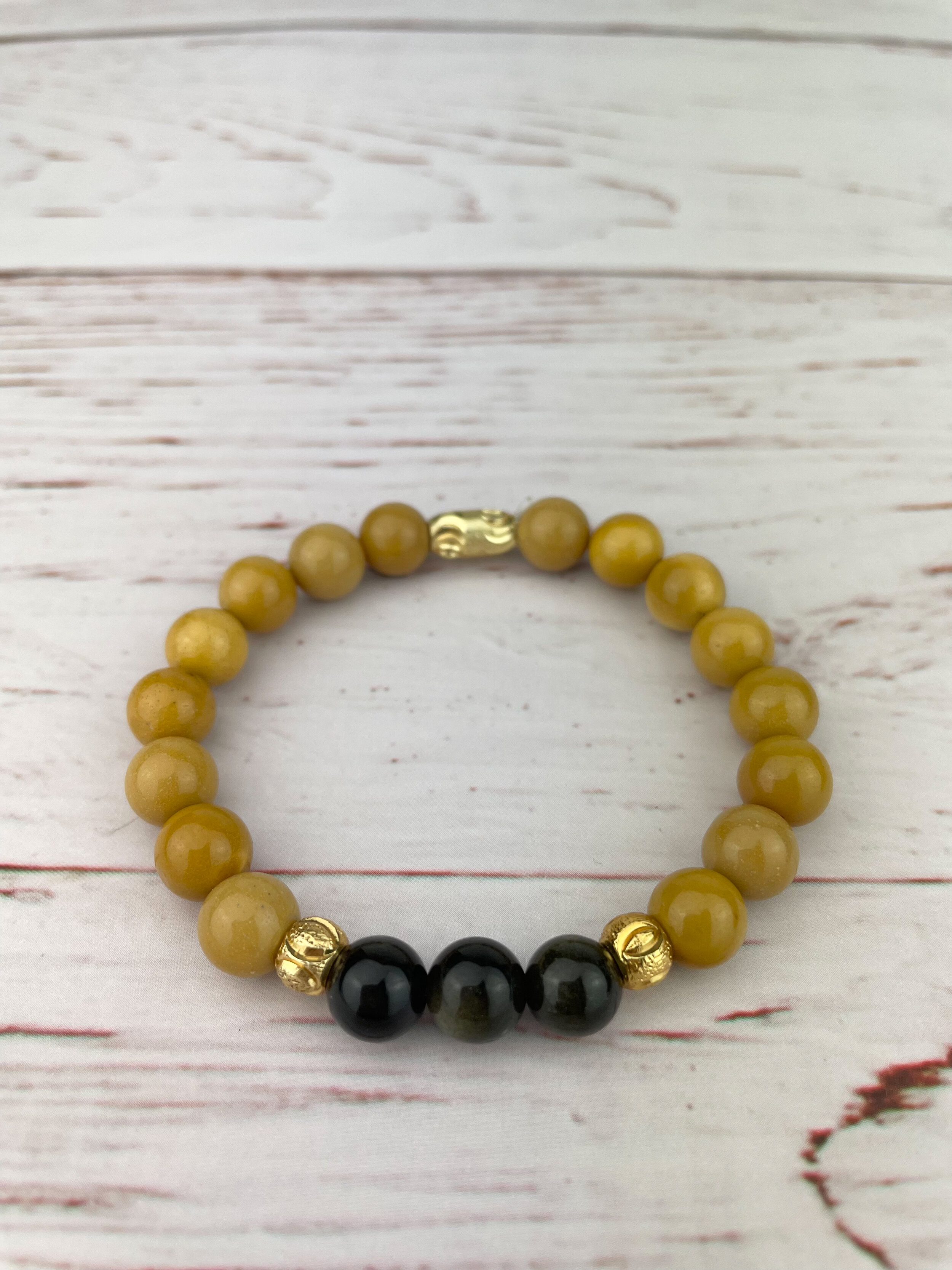 Gold obsidian - bracelet made of natural stones