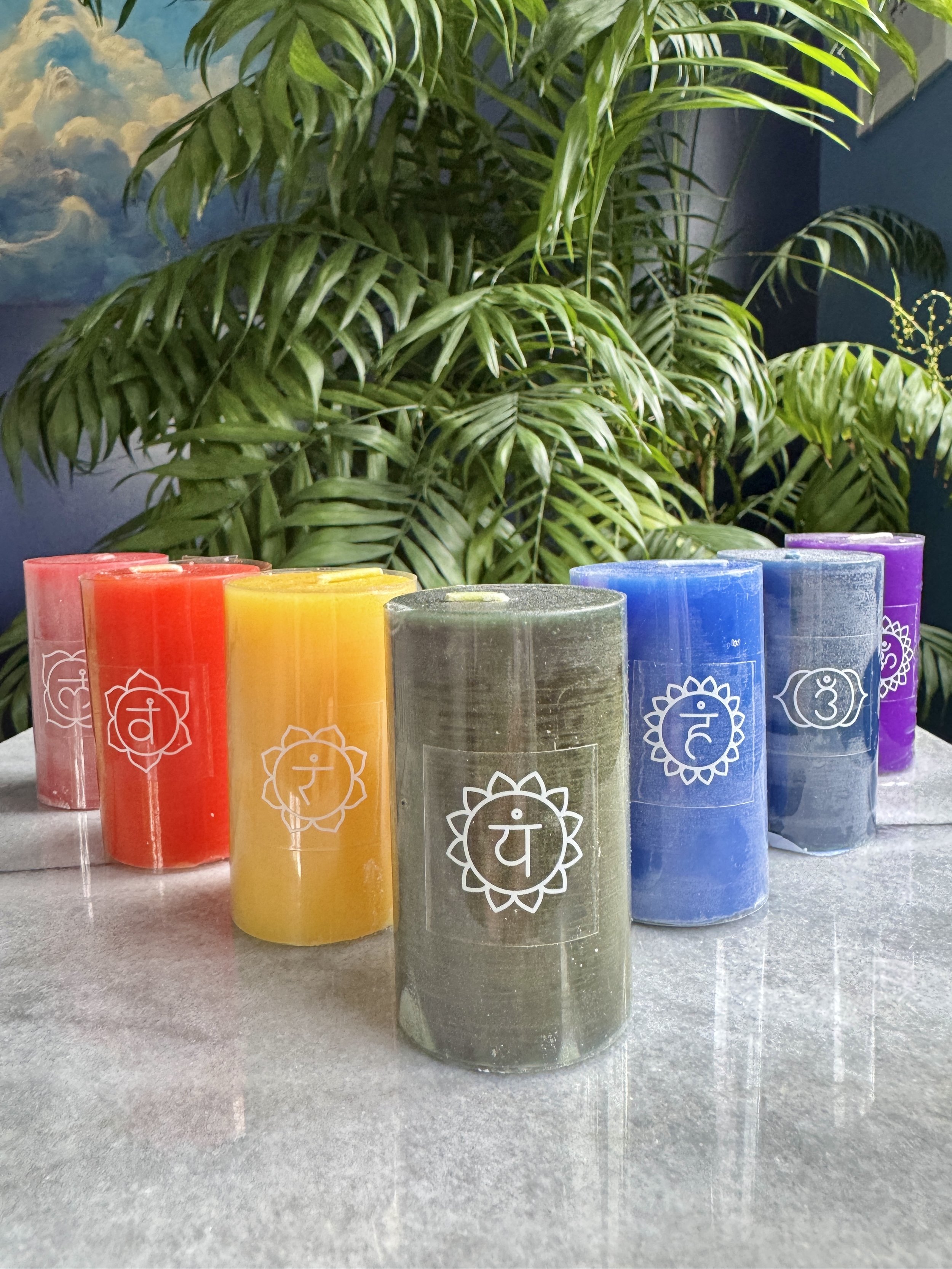 7 Chakra Votive Candle Set
