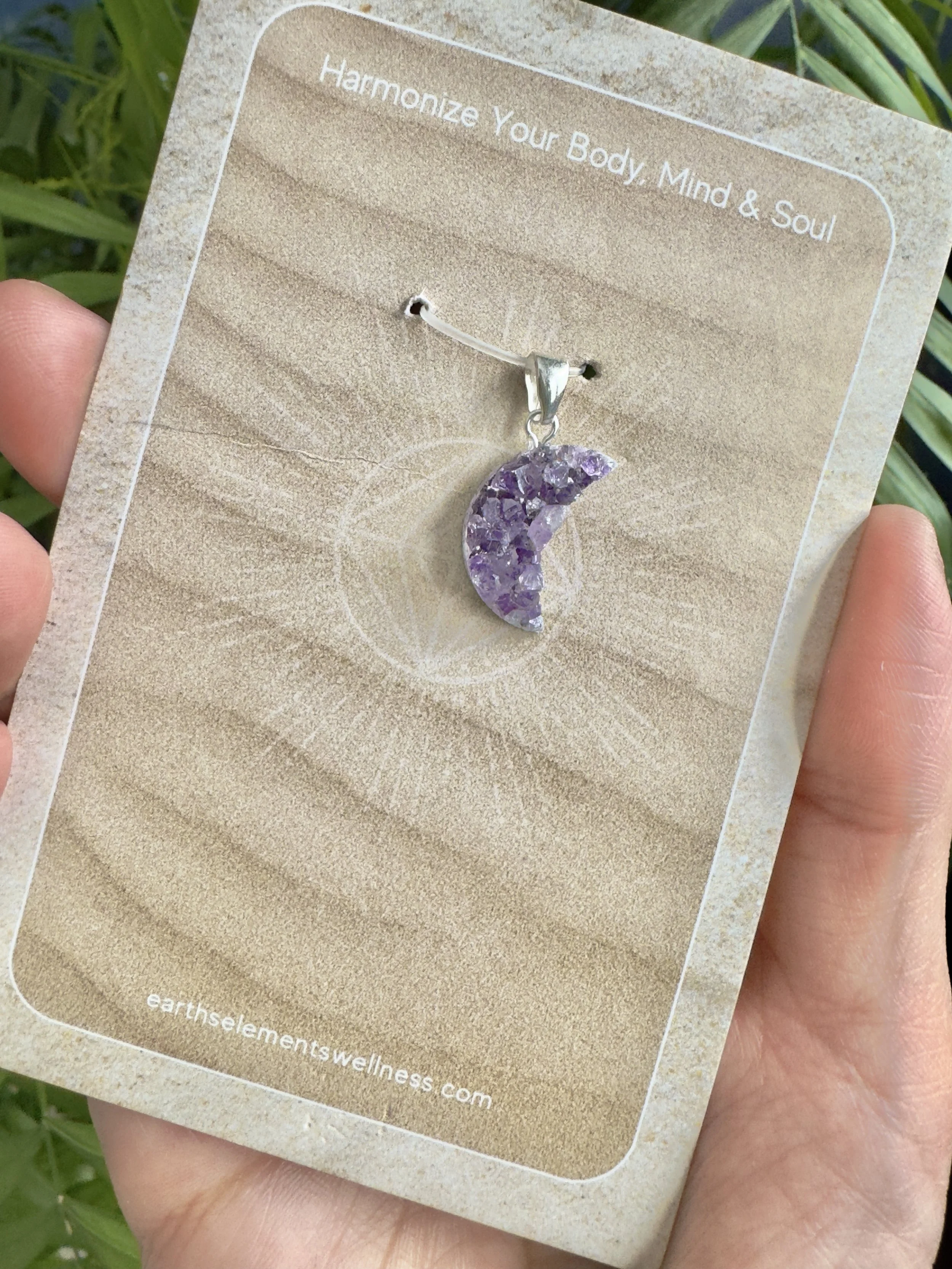 Amethyst Moon Pendant