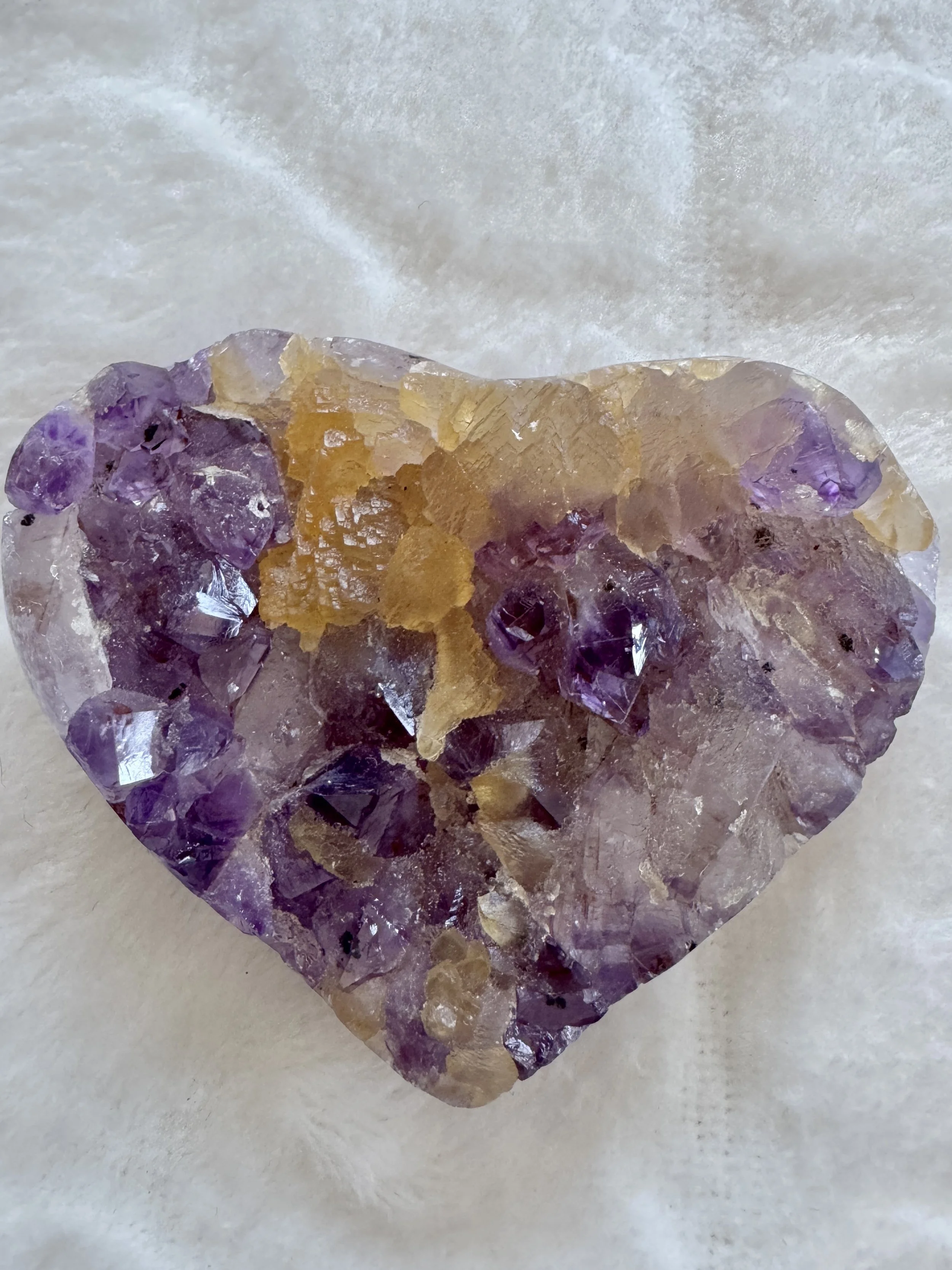 Amethyst Cluster Heart