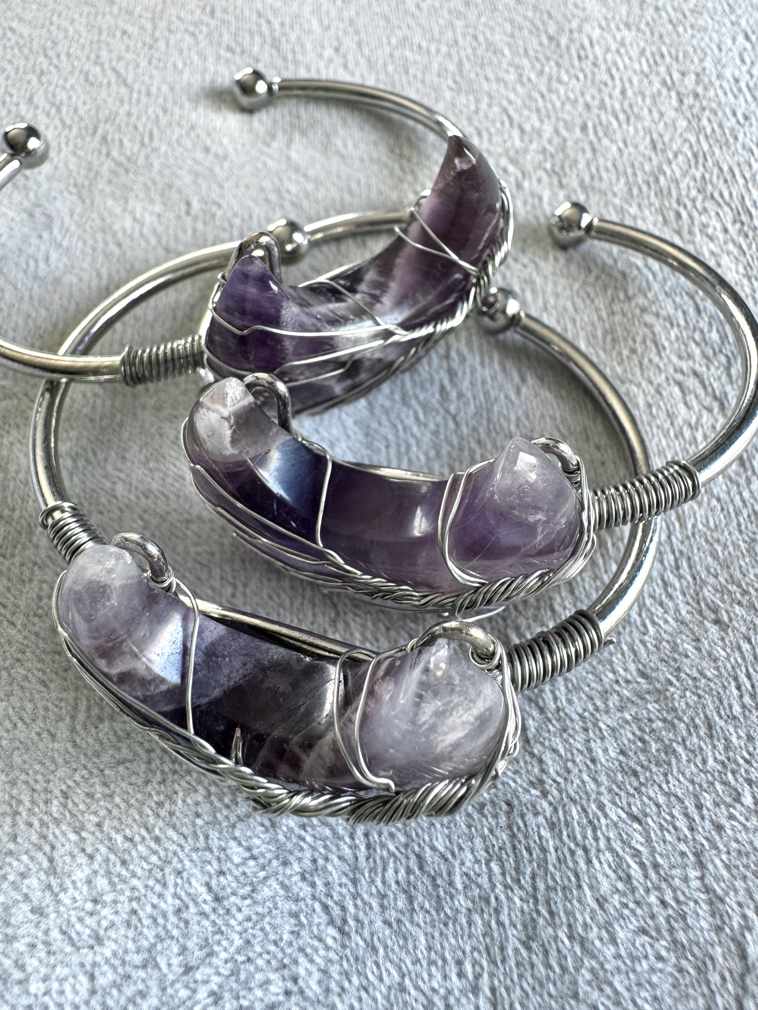 Amethyst Moon Adjustable Bracelet