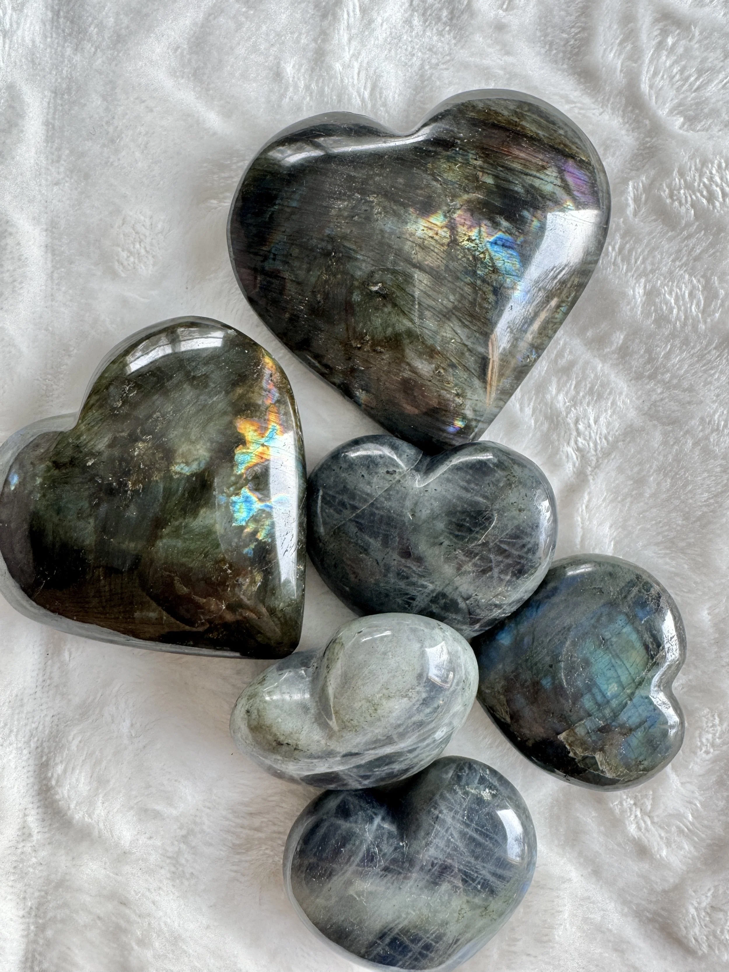Labradorite Hearts