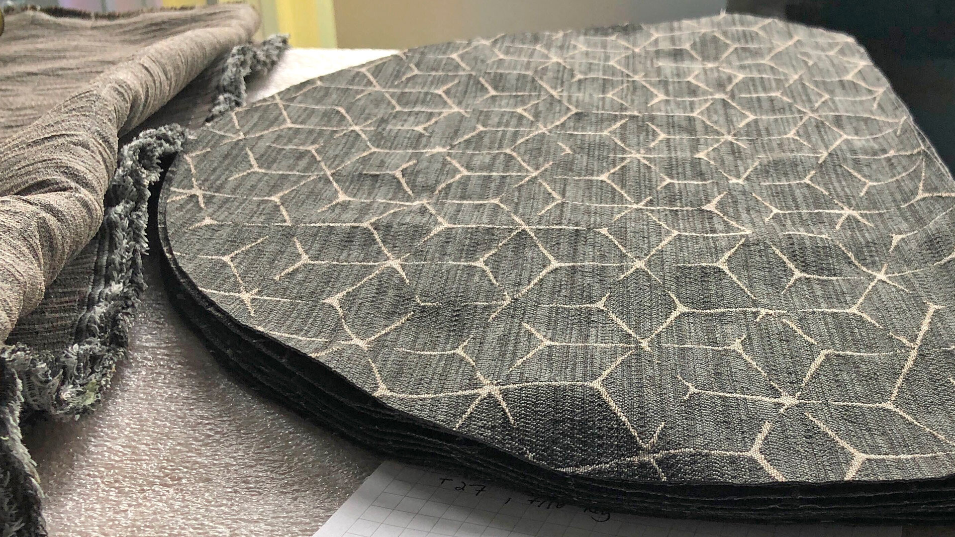  Still more lasering. All the top faux fur and bottom fabric panels for the comfy Mark1 beds were cut with a laser to help keep things crisp and consistent for sewing. Also, nobody really wanted to cut 108 furry circles by hand either. 