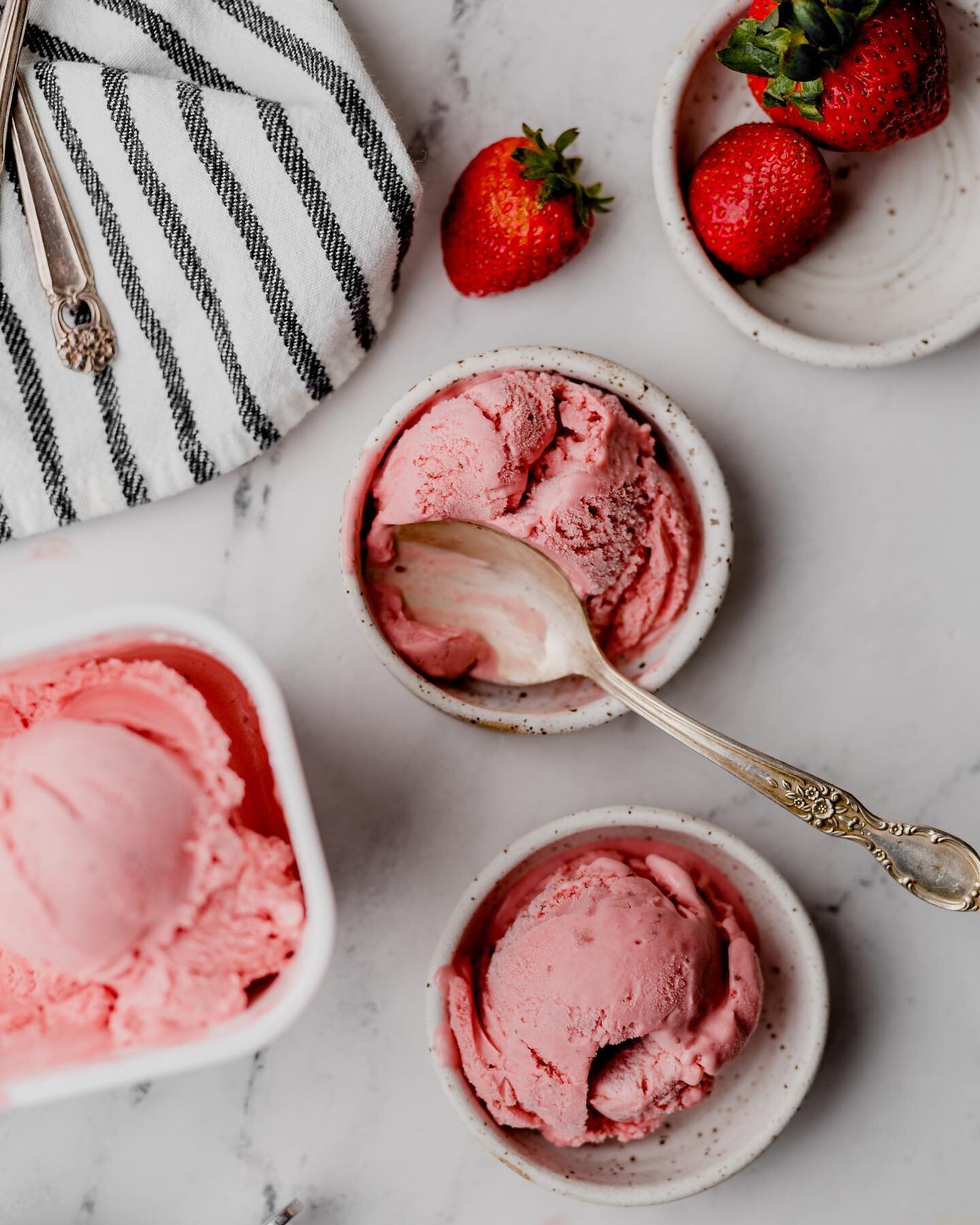 It&rsquo;s the unofficial last day of summer and  this homemade strawberry ice cream is the one thing I want more of. 

We ironically got the C O&mdash;you know what *right* after I picked all our fresh berries for the season, hoping to make copious 