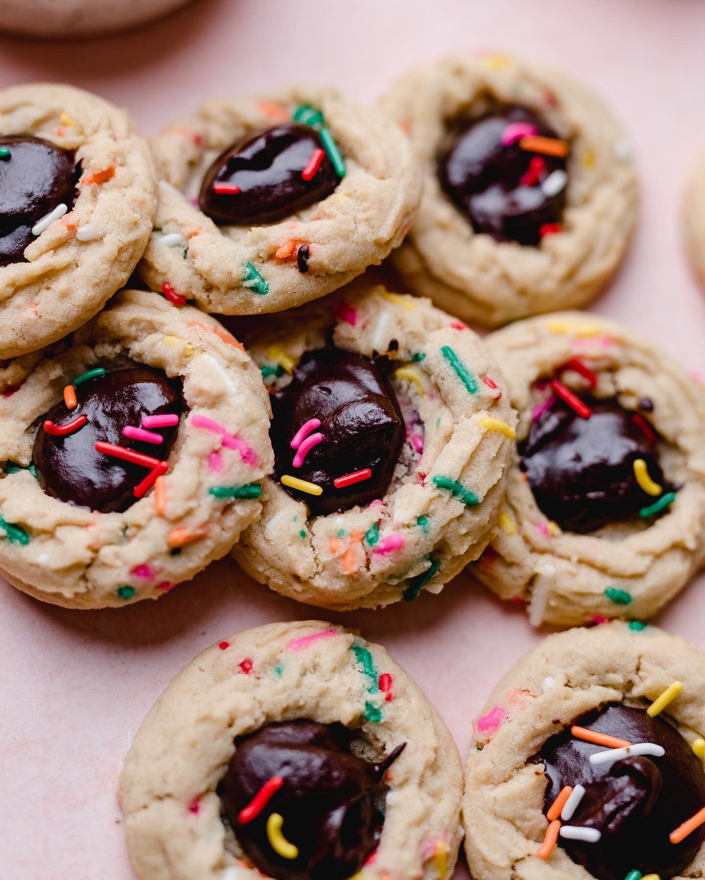 I decided to fill my Thumbprint Sprinkle Cookies with chocolate ganache&hellip;it was an excellent idea. It reminded me of something nostalgic that I would eat growing up, except they were homemade and better. Thinking I may make a separate blog post