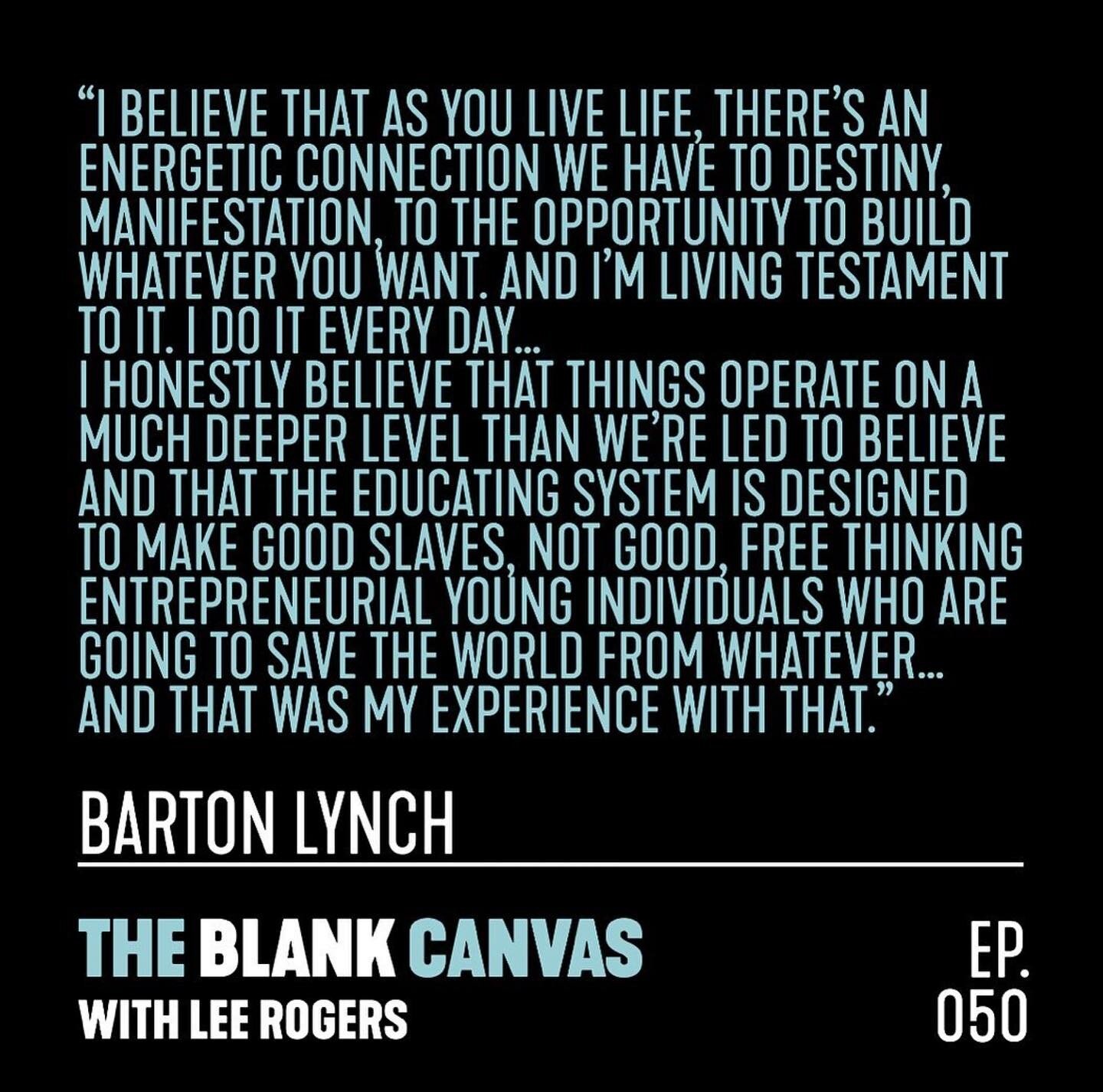 it&rsquo;s usually worth listening when Barton opens his gob, this chat was no exemption 🔲 
.
.
.

#Repost @barton_lynch
・・・
Recently had a great conversation with Lee Rogers from @theblankcanvaspodcast where we discussed old times and new and my le