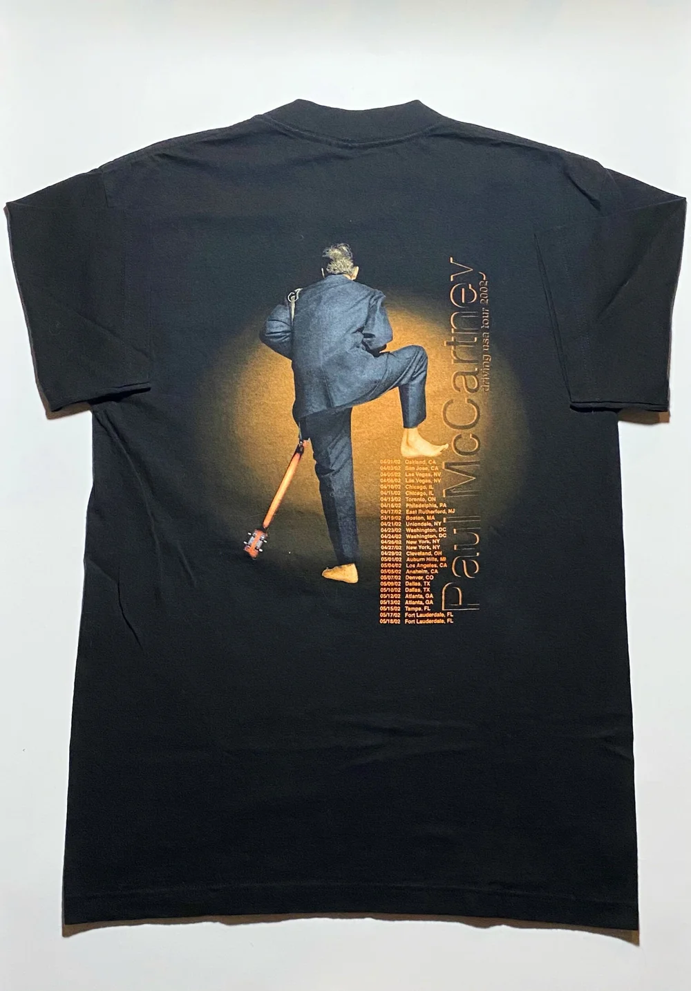 2002 GIANT Paul McCartney Driving USA Tour Graphic T-Shirt