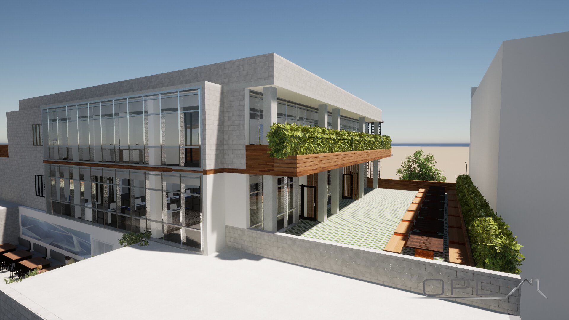 Rear Facade
