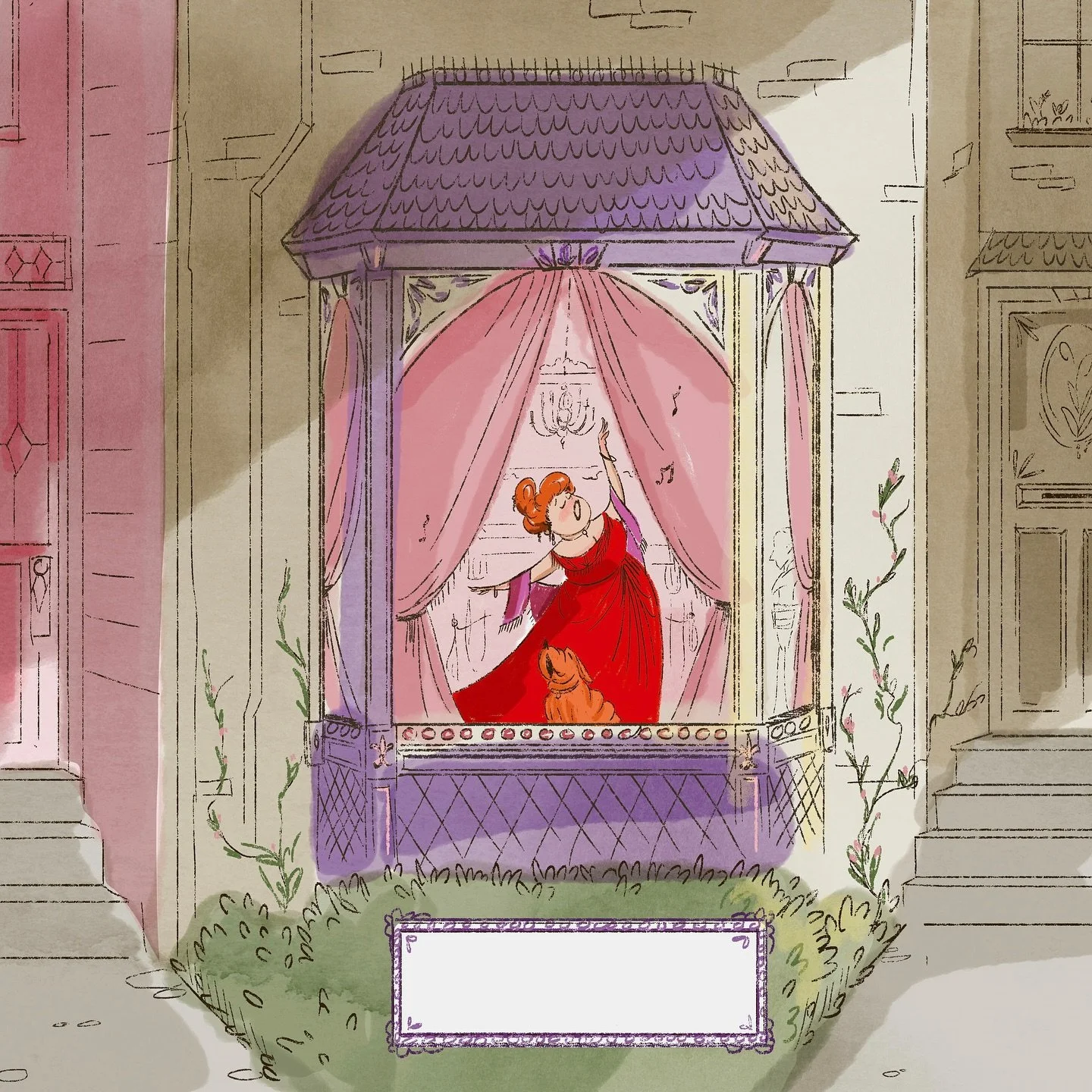 A delightful duo in Artist&rsquo;s Alley: an opera singer and a writer, each in their own world, yet somehow in harmony. Seen through their windows, creativity flows from both sides of the alley&hellip; music and words intertwining like neighbors in 