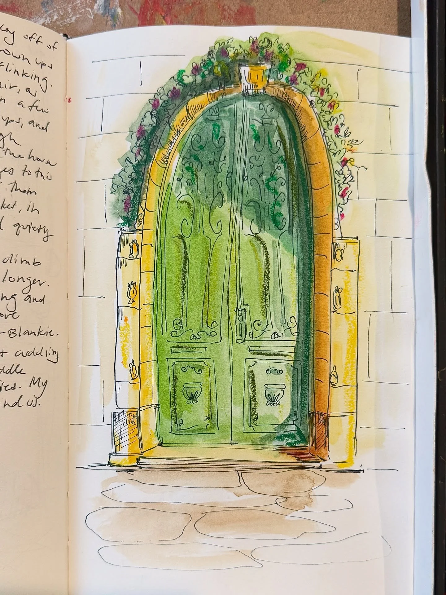 All this rain must be heaven for our garden. Even though stormy weather is one of my favorites, I keep drawing sunny spring days. 

#illustrator#picturebookillustration #picturebookauthor #sketchbookdrawing #sketchdaily #watercolor #oilpastel