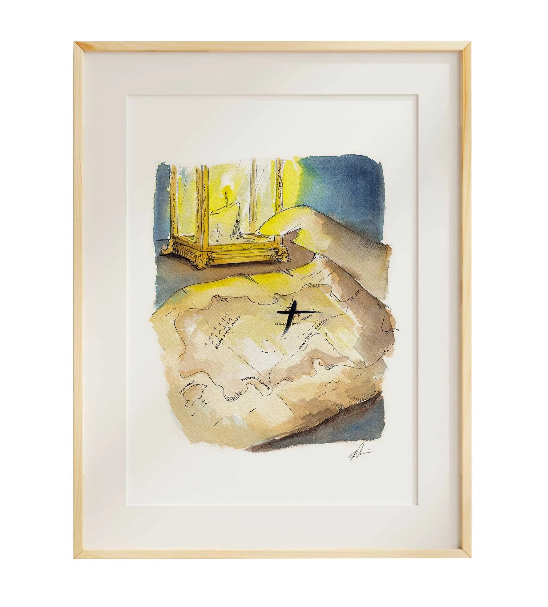 X is for X Marks the Spot - 11x14"