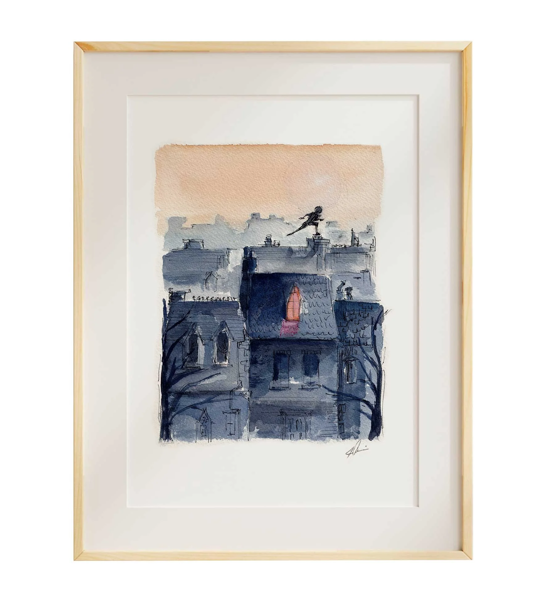 R is for Rooftops - 18x24"