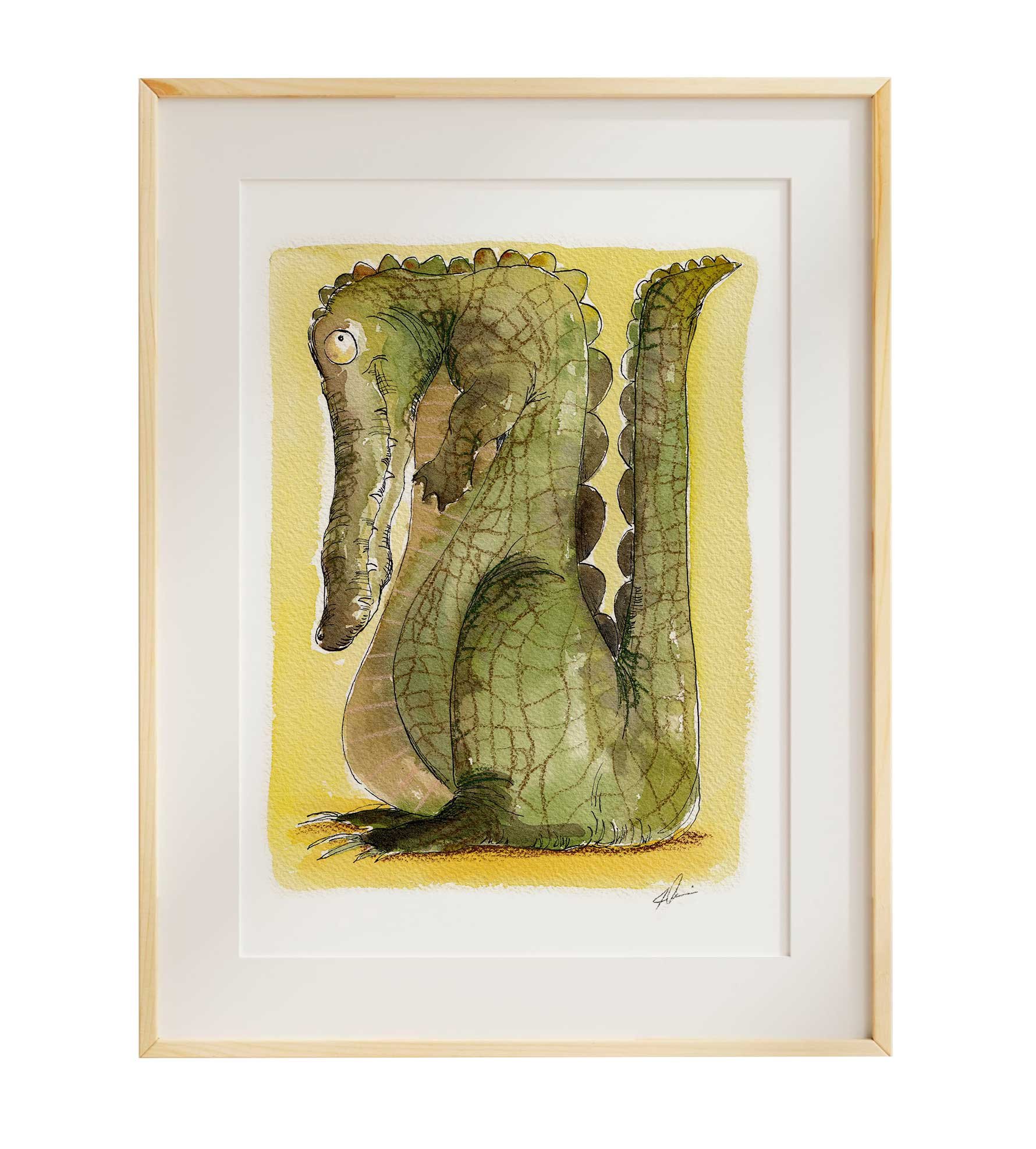 C is for Crocodile - 18x24"