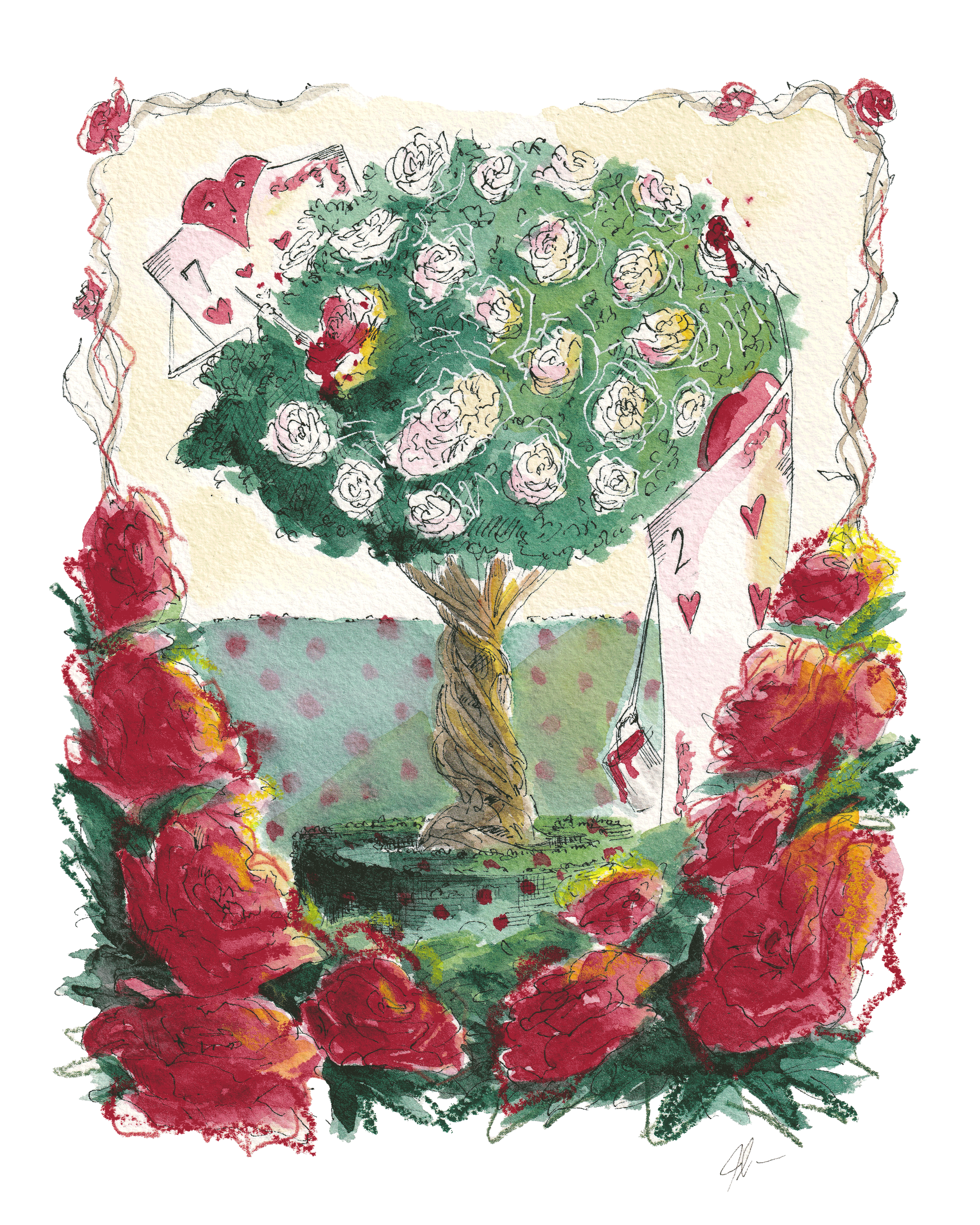 R is for Red Rose - Original