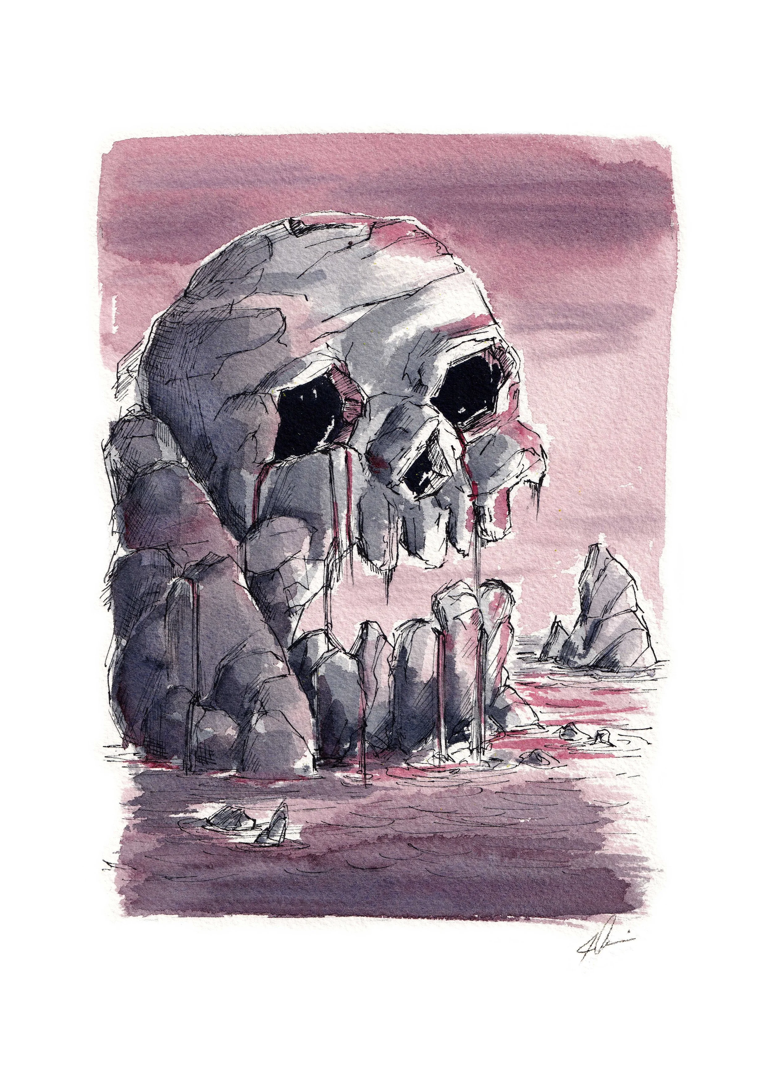 S is for Skull Rock - Original
