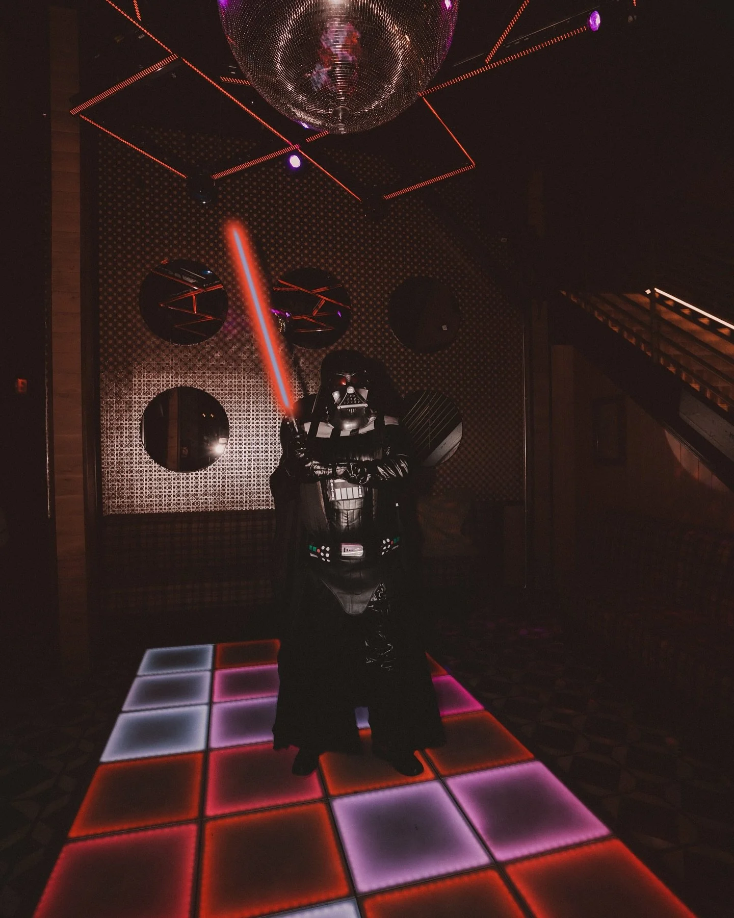 it&rsquo;s time to disco on the deathstar🪩 

halloween weekend begins TODAY at 4pm for dinner, happy hour, and our Star Wars inspired halloween cocktails served ALL WEEKEND LONG💫🪐 

music tonight by @cjgrif @kicksavemusic 

the force is stronger i