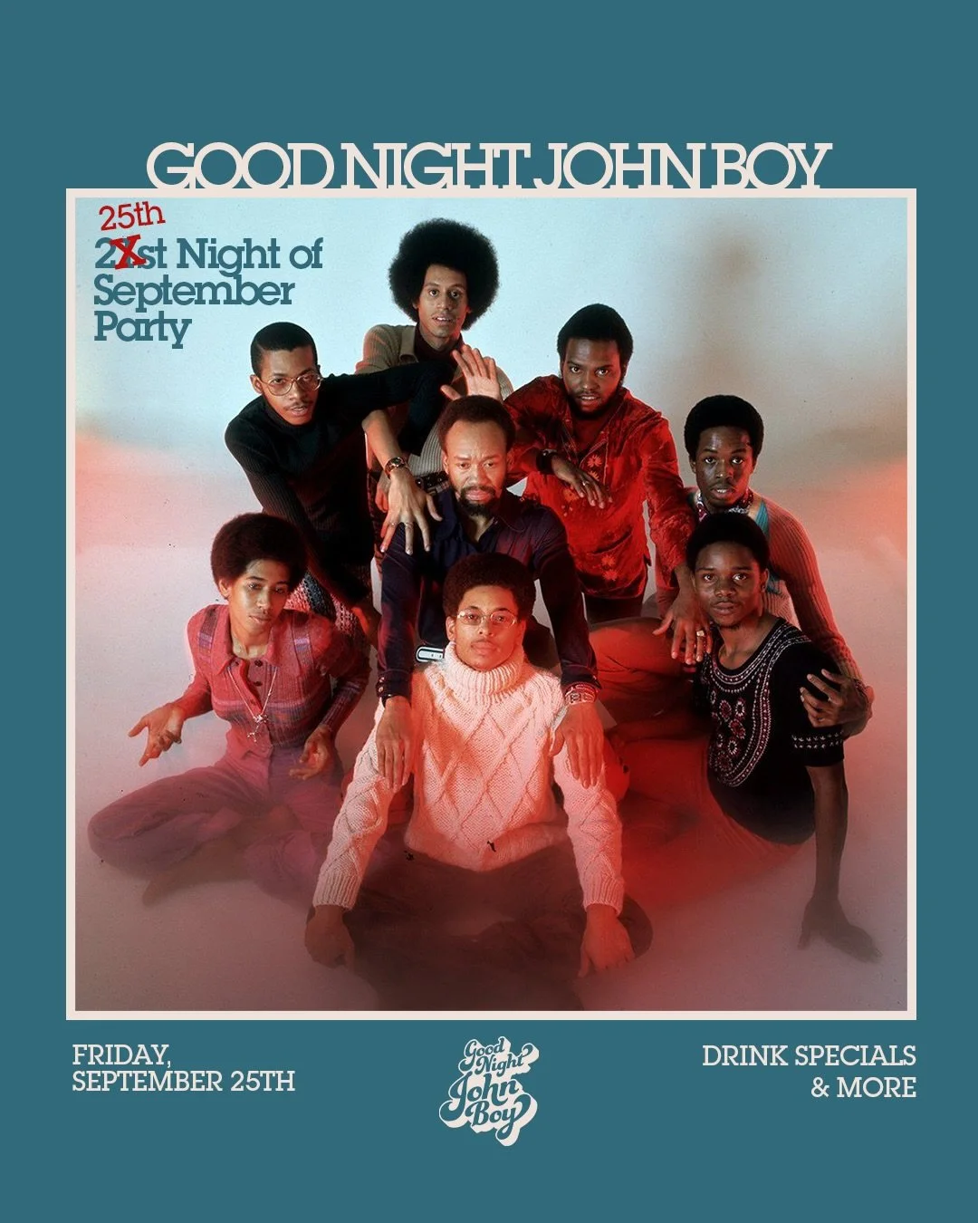 do you remember? the 21st night of
September?🪩

let&rsquo;s get groovy on Friday, September 25th for our Earth, Wind, &amp; Fire party✨🍃🔥we&rsquo;ll be sippin&rsquo; themed cocktails and dancin&rsquo; the night away🕺