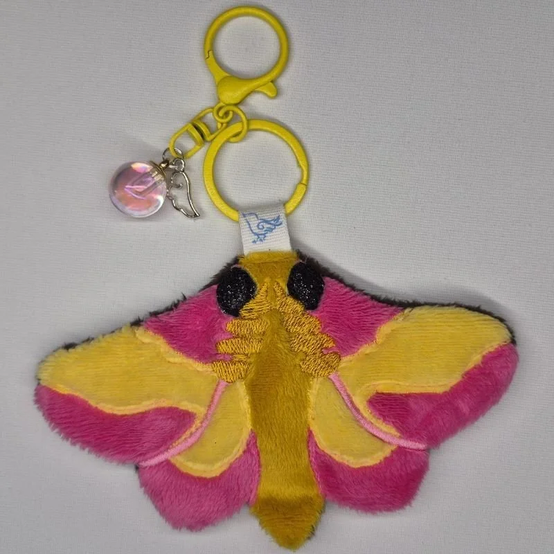 Rosy Maple Moth Keychain