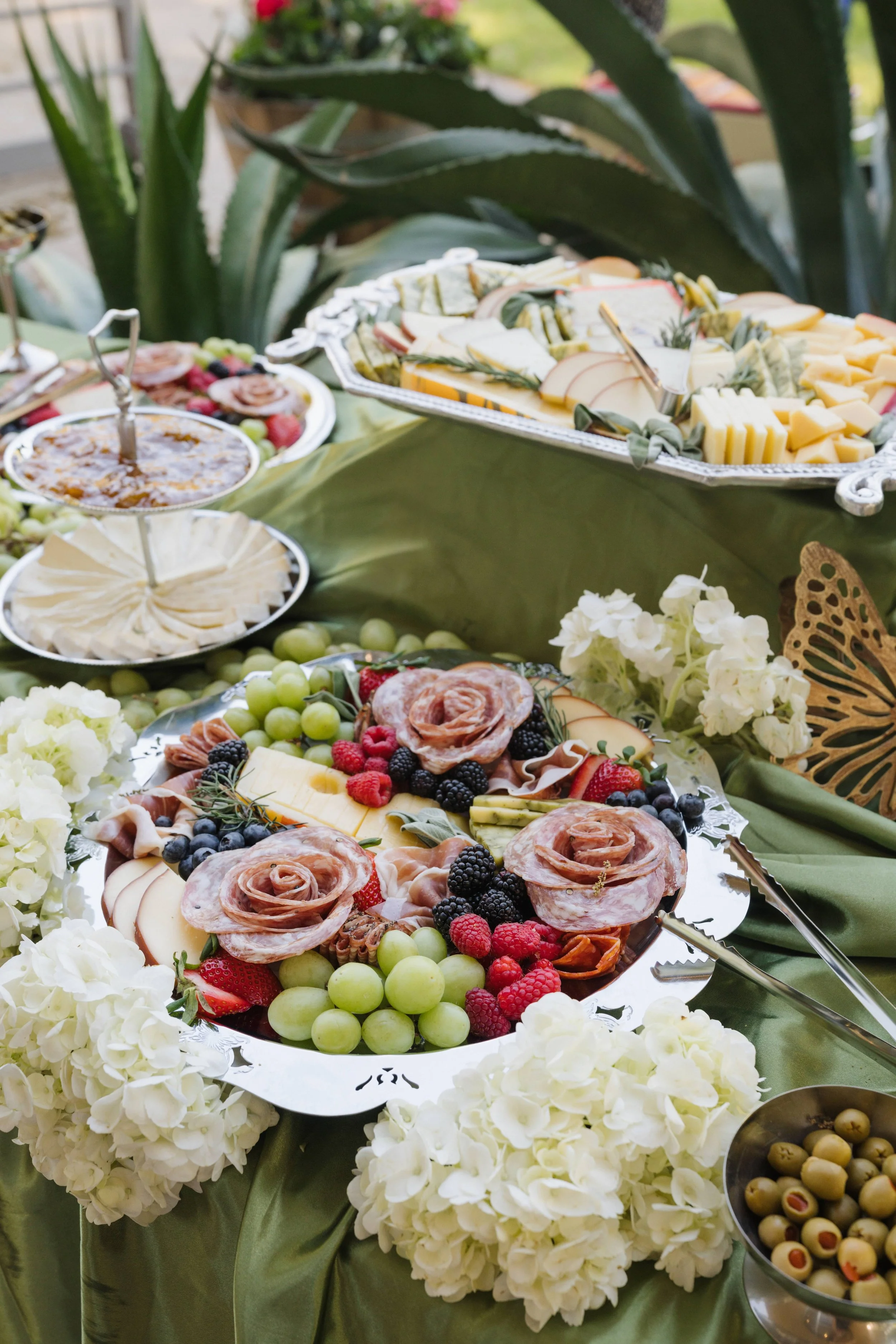 Modern Charcuterie Grazing Table Silver