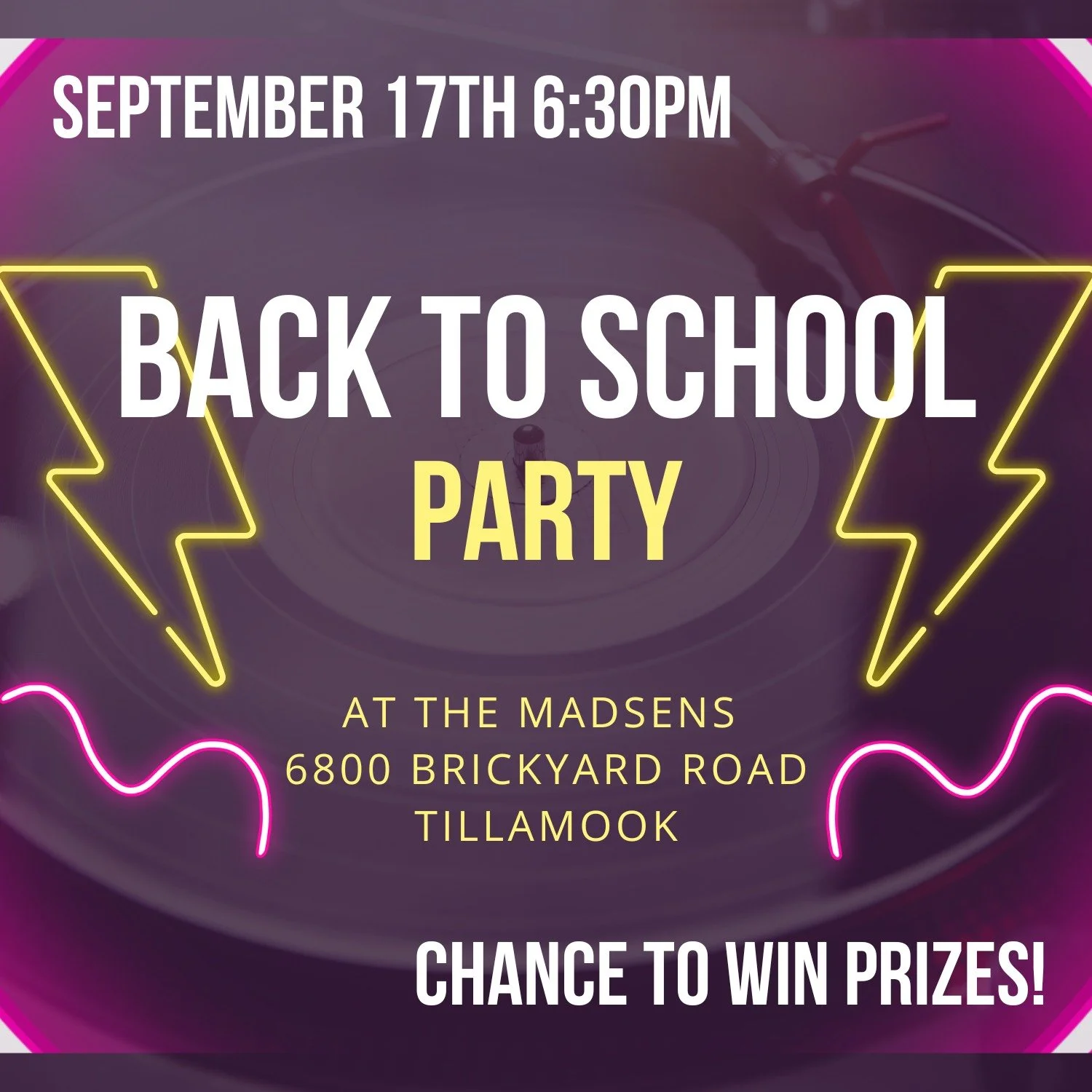Tonight is our back to school party!!! Don't miss it! Bring some friends. The student that brings the most friends will win a prize. Along with that, there are going to be plenty of other fun things going on tonight. This means that there is NO Wedne