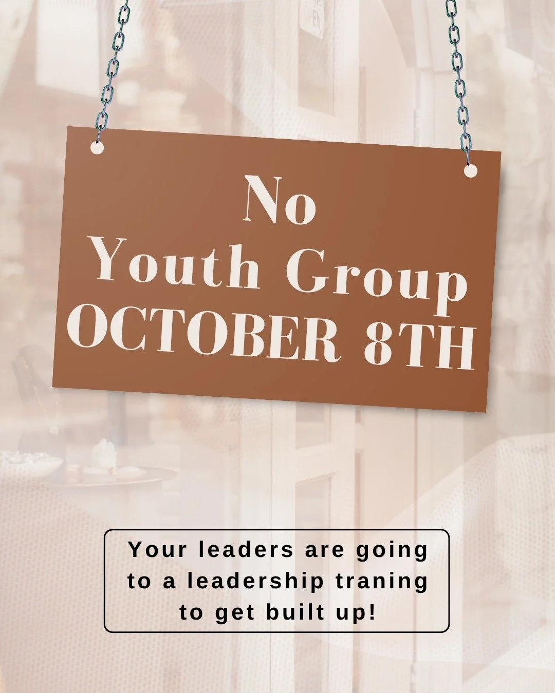 We can't wait to see you tomorrow night for a great night at Upward Youth!! But we wanted to make sure to let you all know that there will be no Upward Youth October 8th. Most of our leaders will be at MFI. Which is a great leadership conference to h