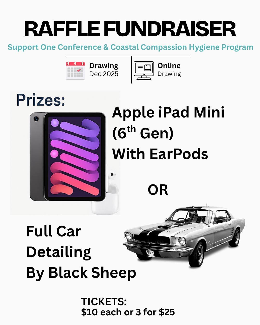 🎟️ Hey Youth Fam! 🎟️

This year we&rsquo;re doing something brand new &mdash; our very first raffle fundraiser to help us get to One Conference 2025! 🙌🔥

If you&rsquo;ve already sold some tickets, awesome! Bring any money or sold tickets with you