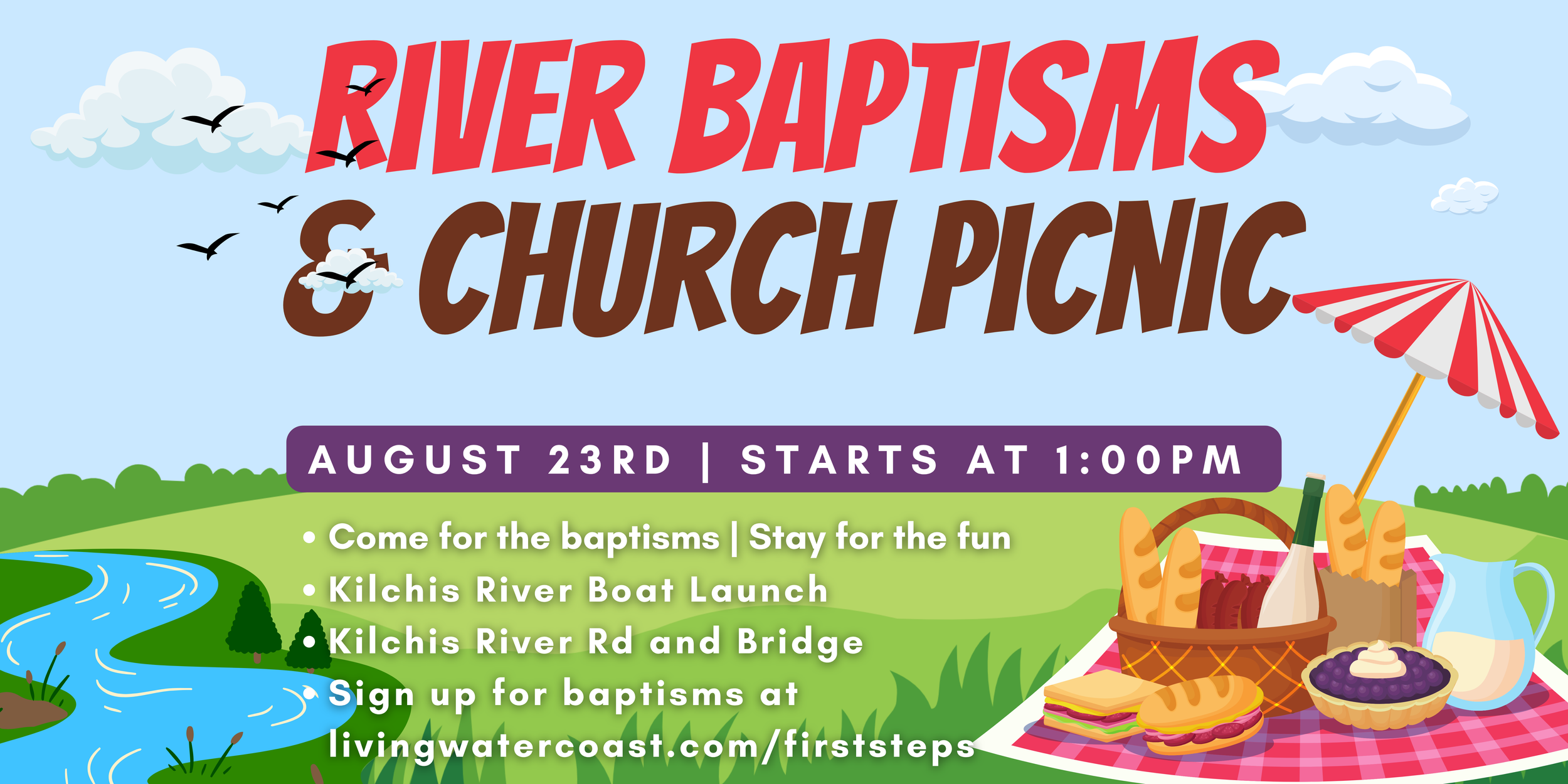 Green and Red Illustrated Summer Picnic Banner.png