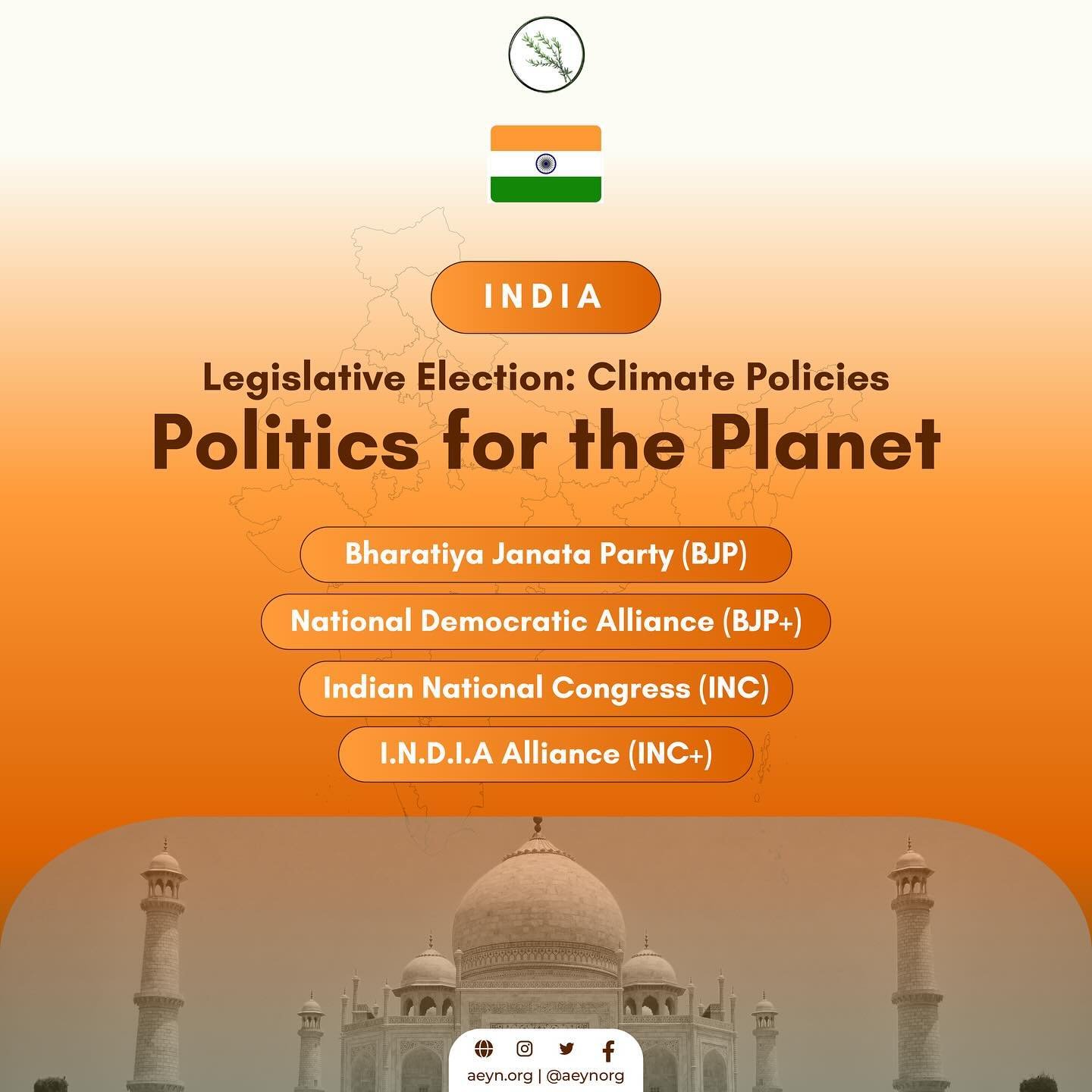 Next in our Politics for the Planet series: India! 🇮🇳 Swipe to read more about the environmental track records of the two major legislative parties. The world&rsquo;s largest democracy will be voting for legislative members of the Lok Sabha until J
