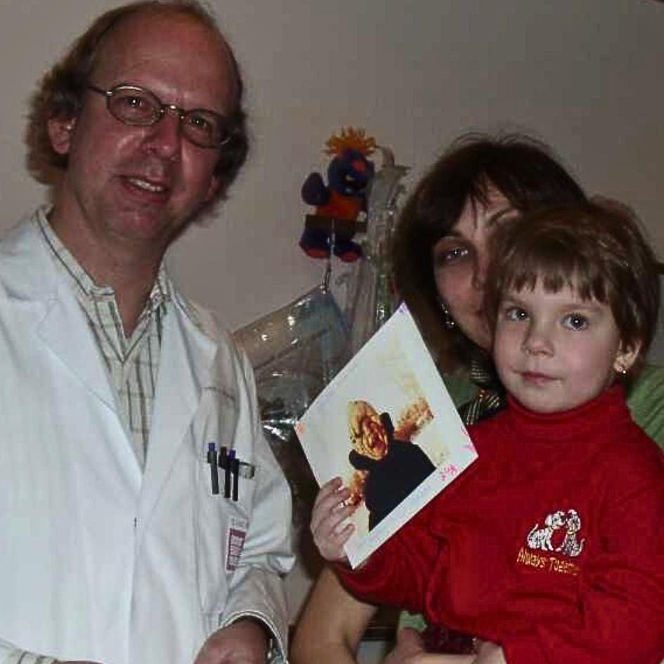 Professor Markus Heinemann mit Mama Tatjana und Soja