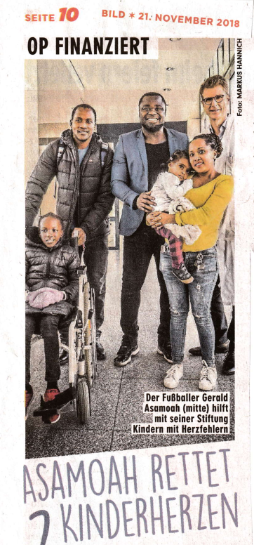 Gerald Asamoah Stiftung hilft unserem Herzkind Binta