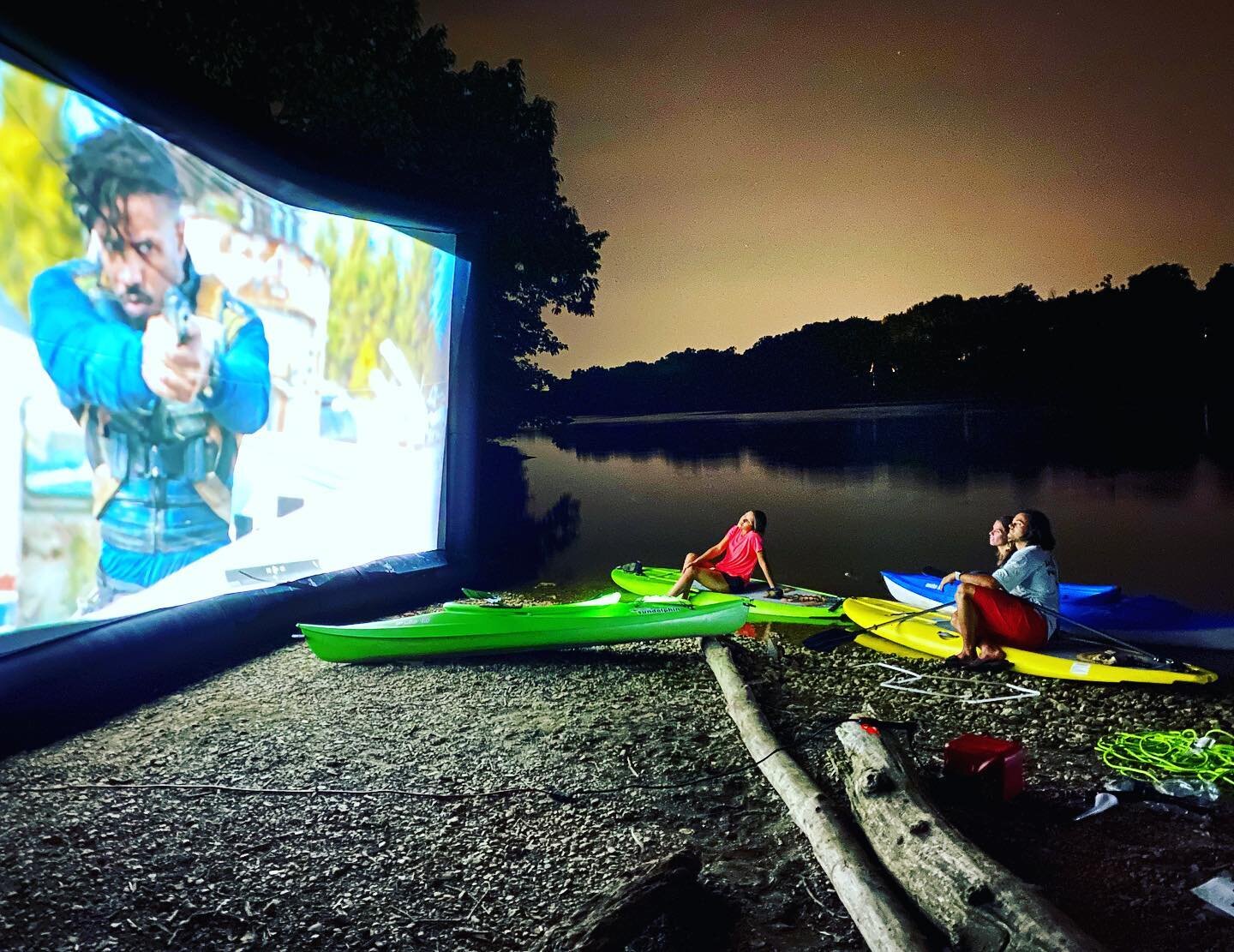 Water Cinema. Coming soon @thehiddendrivein #kayaking #supohio #paddleboarding #movienight