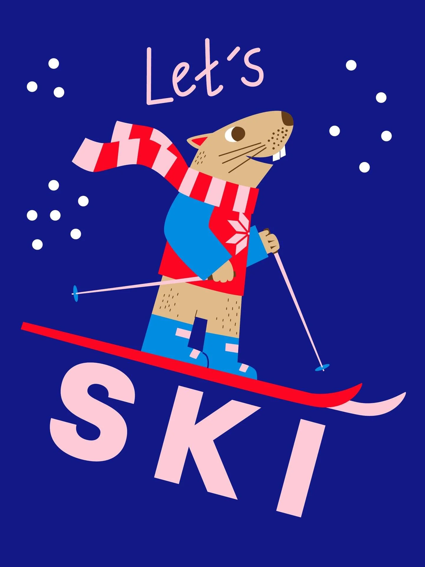 I love skiing, and when I lived in Val Thorens, cute little marmottes popped out of holes in the snow at springtime😍
My daughter asked me if I was illustrating a rat skiing😅
➡️ Swipe to see reference photo of marmot + selfie of yesterday&rsquo;s cr