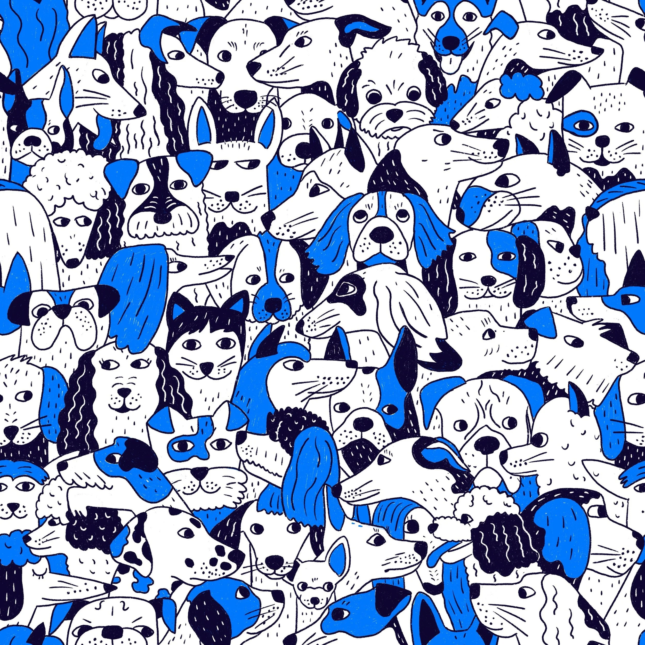 This took me a while, but it was a fun challenge; 52 dogs hand-drawn in Procreate and made into a seamless pattern. Swipe to last slide to see video of the drawing prosess😊

#surfacepatterndesign #seamlesspattern #surfacepatterndesigner #dogsofinsta