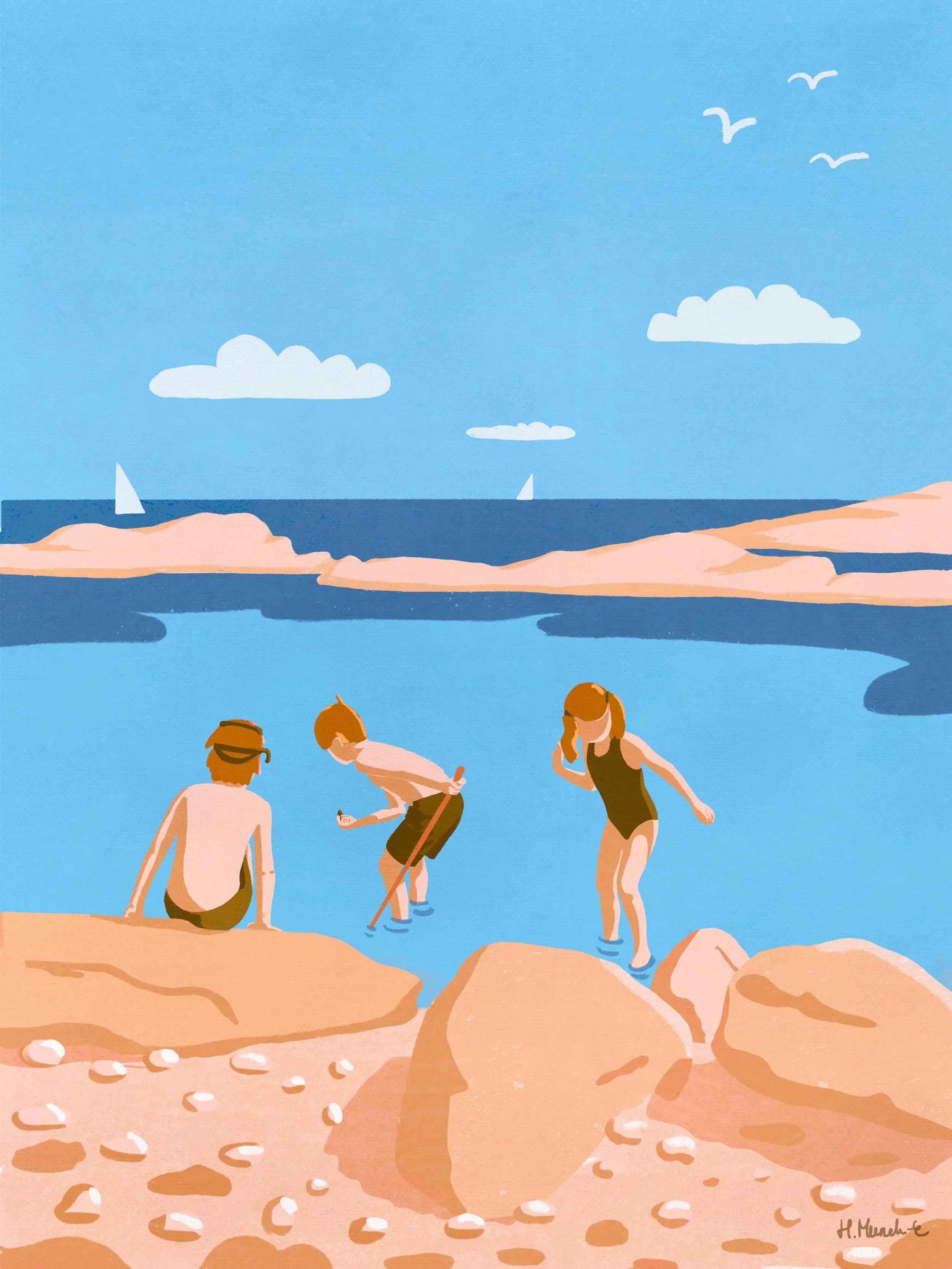 My kids creating childhood memories ❤️
Based on reference photo I captured a few years ago ➡️

#hvasser #krabbefiske #oslofjorden #f&aelig;rdernasjonalpark  #childhood