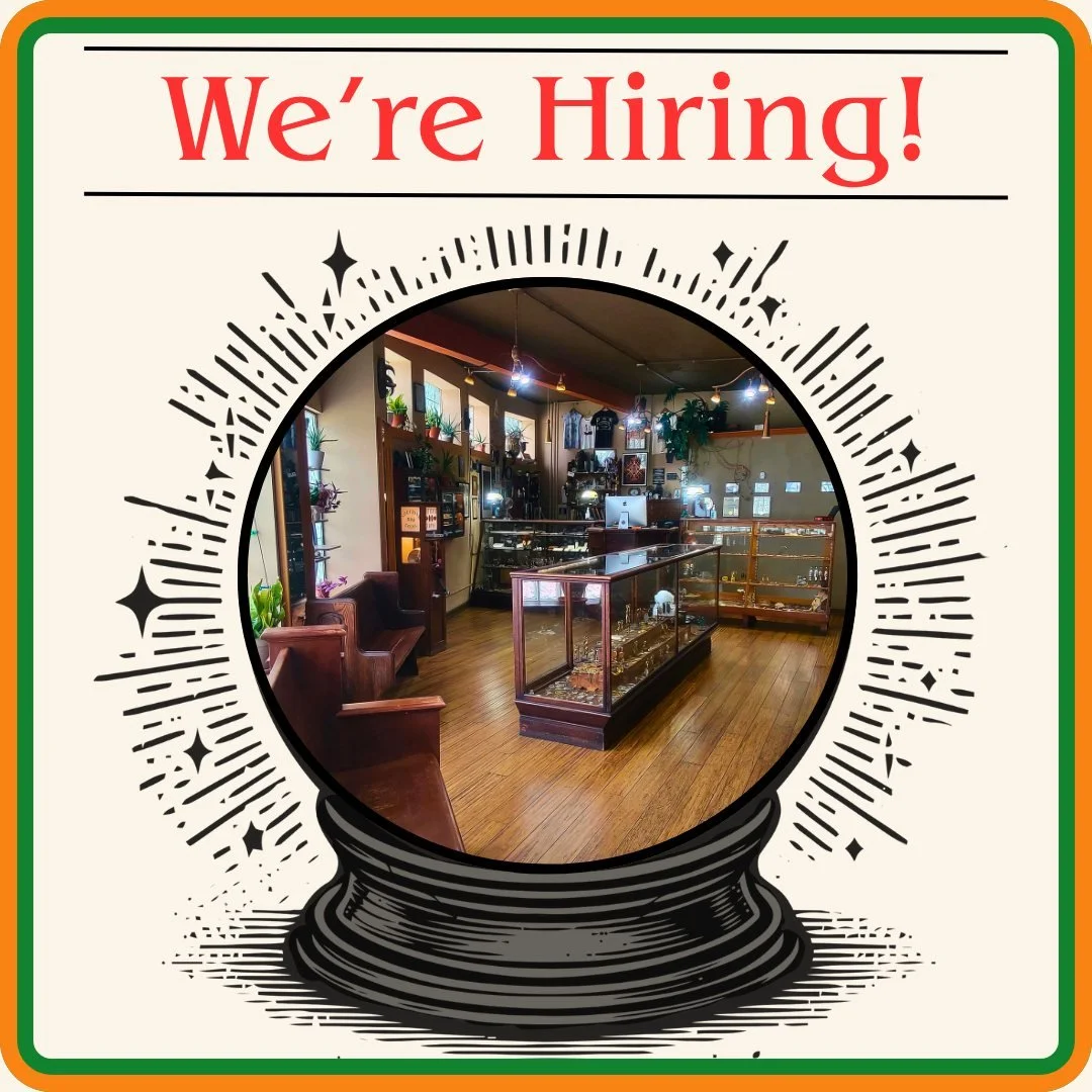 Learn the art of fortune telling! The secrets of jewels and treasures will be revealed! Now accepting resumes to work the front counter at Supernatural. If you are interested, send your resume to supernaturalbodypiercing@gmail.com. 
At this time we a