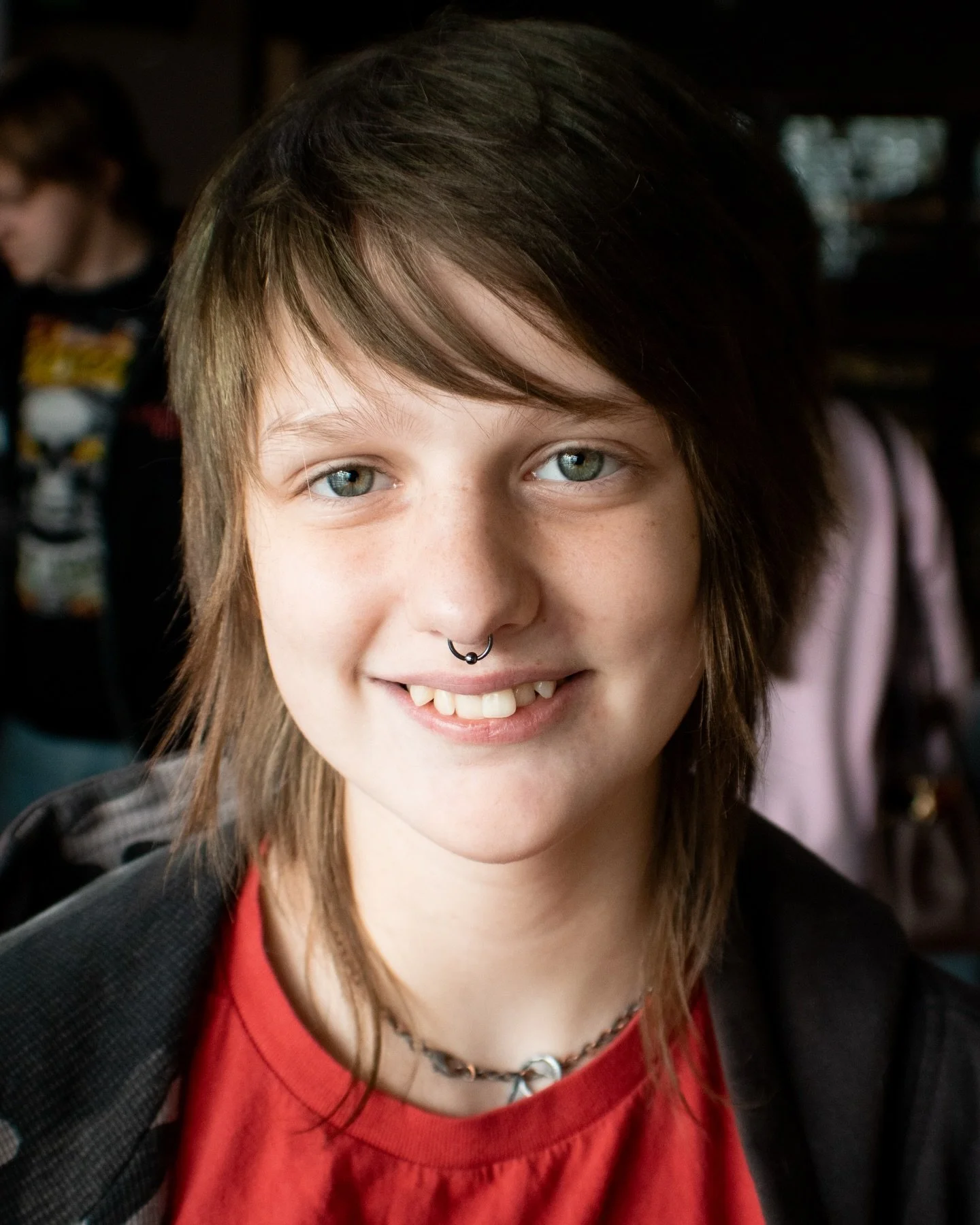 Fresh septum piercing by Gabe on this coolii client who also got earlobe piercings from Gabe 8 YEARS AGO as an 8 year old! Thanks for the trust!