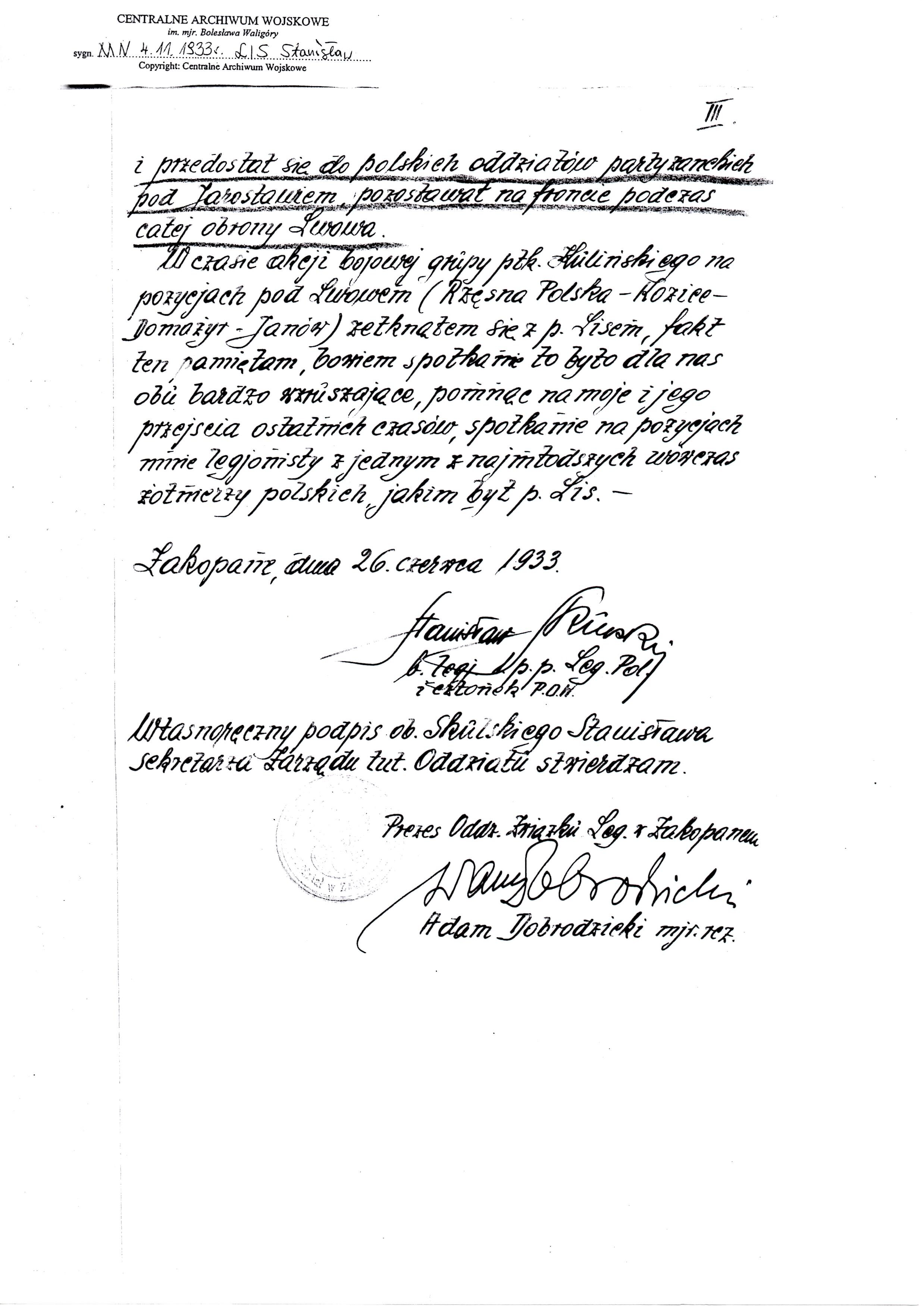 Stanislaw Lis handwritten account 1933 Page 3.jpg