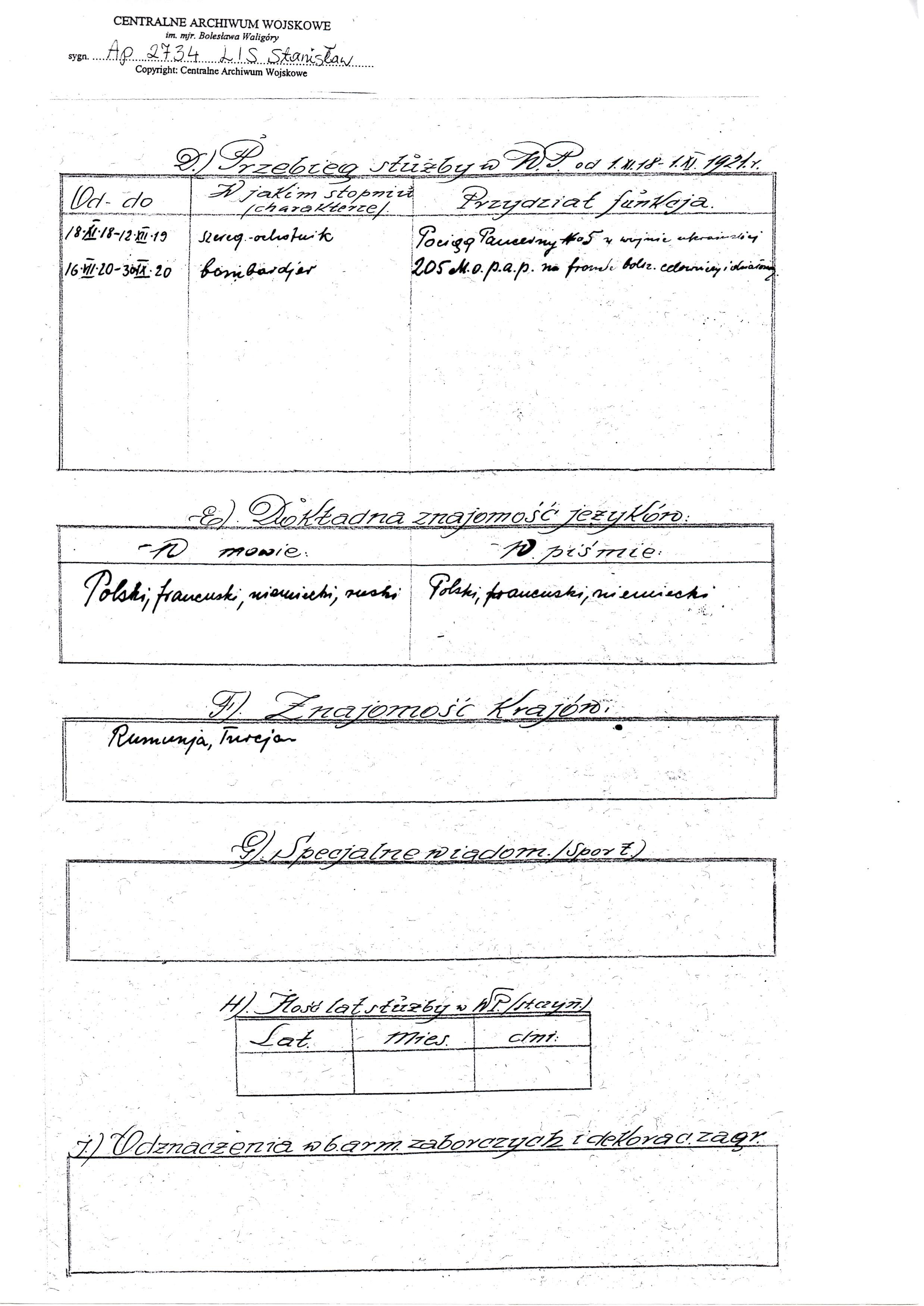 Stanislaw Lis Handwritten Document List of Qualifying Page 2 1925.jpg
