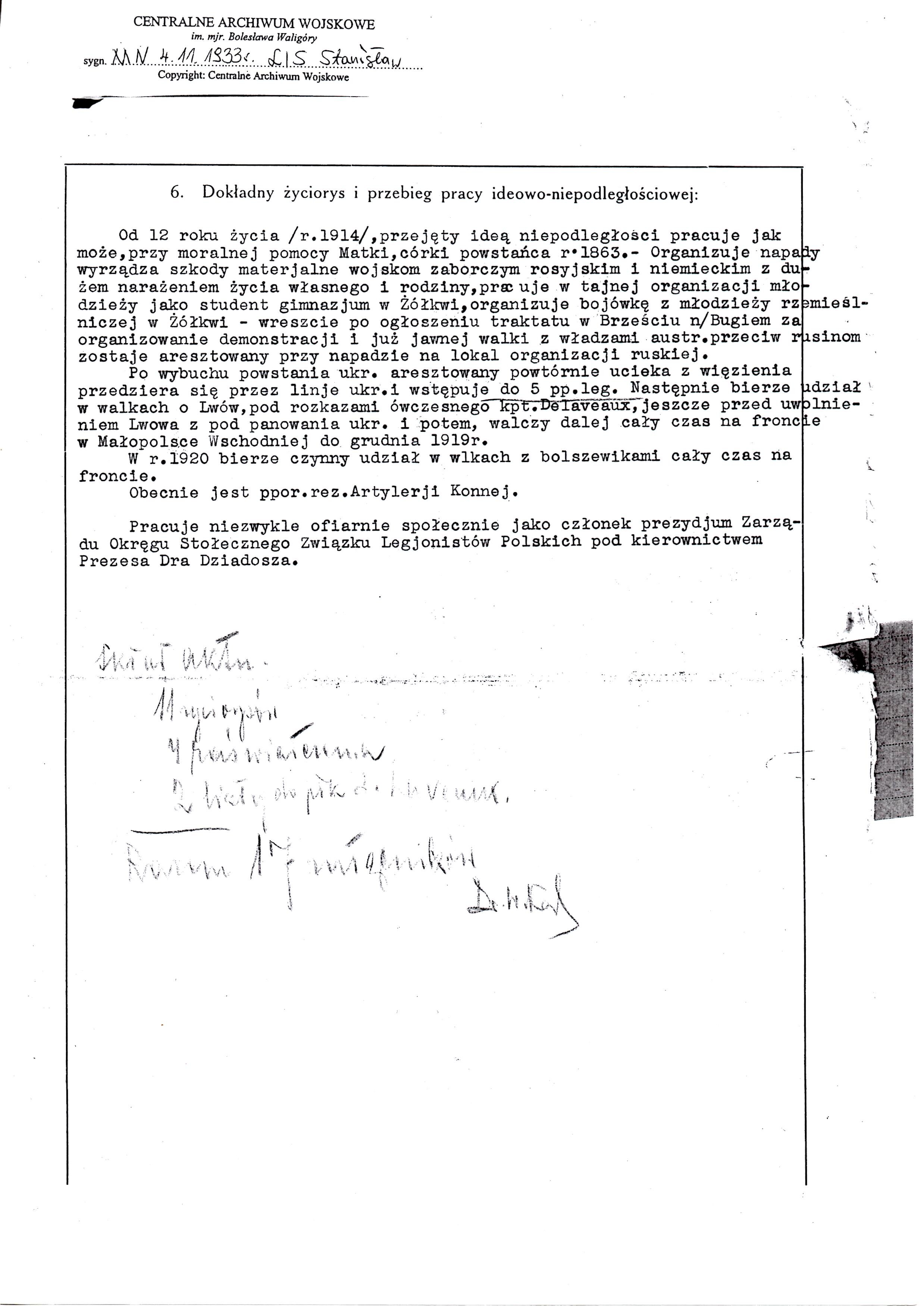 Stanislaw Lis Medal of Independance Document 4 page 2.jpg