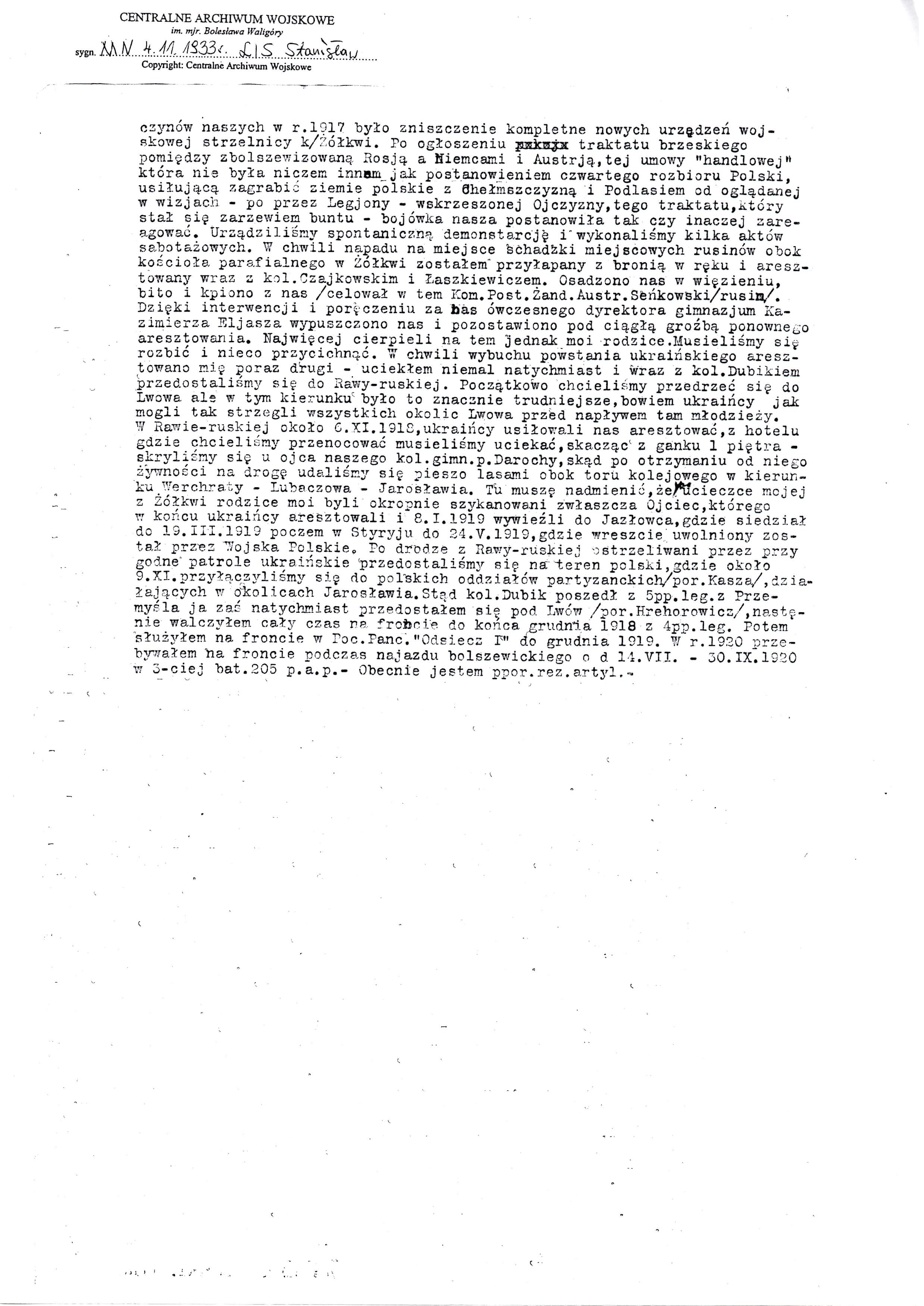 Stanislaw Lis typed life story page 2.jpg
