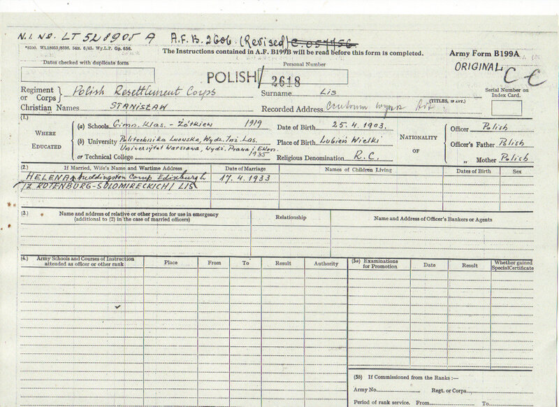 Stanislaw Lis Polish Resettlement form 1 page 1.jpg