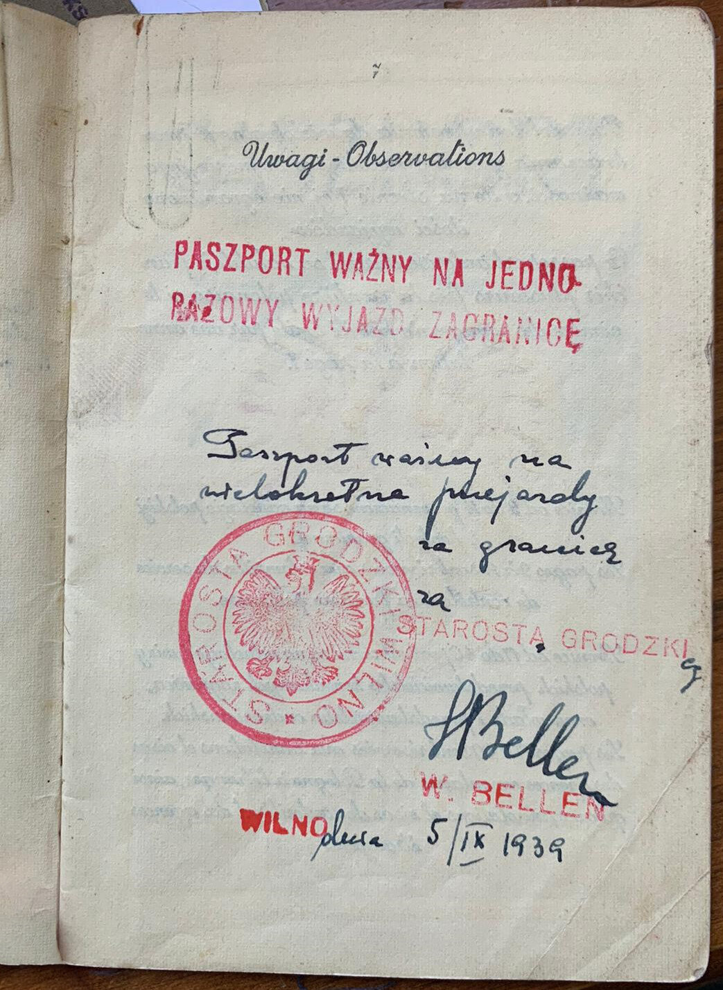 Irena Polish passport 1940 2.jpg