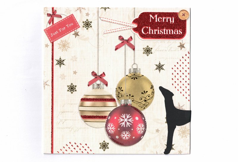 C0161 - 10 Christmas Bells and Baubles with Greyhounds