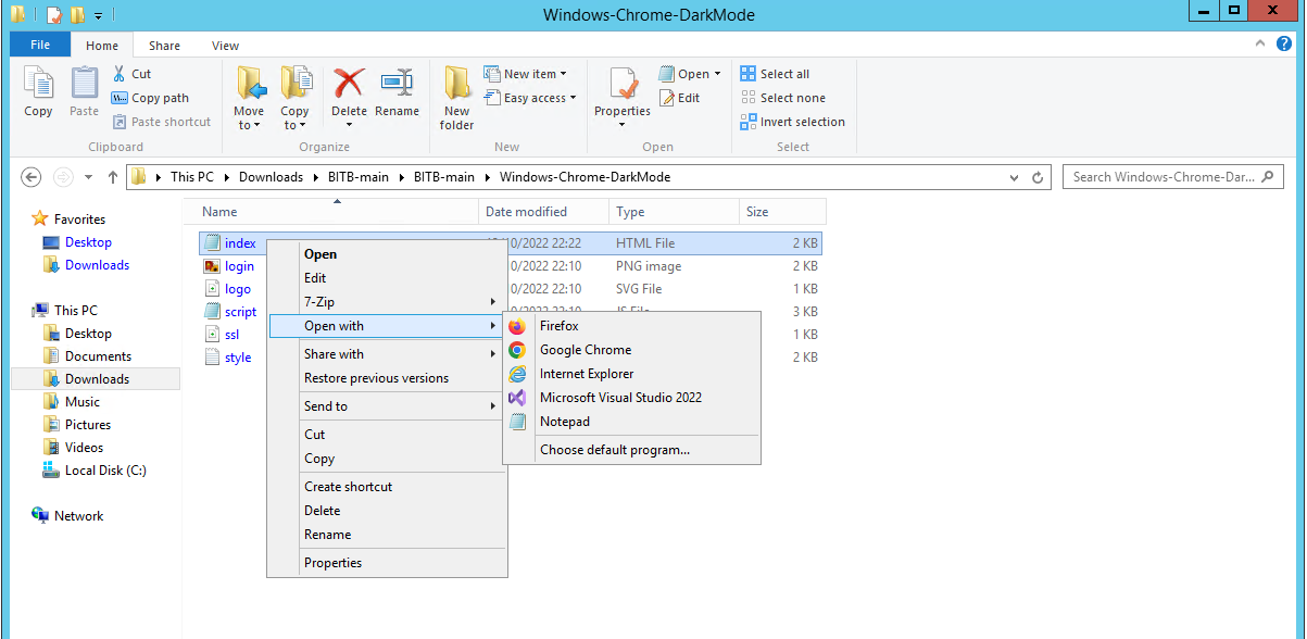  Figure 4 - Opening index.html in a web browser 