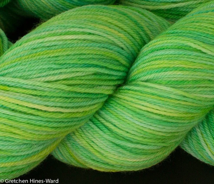 Limeade. Yum.  Etsy Shop link is in bio.

#knittersofinstagram #knitting #skeinyarn #tkga #knitstagram #indiedyer #skeinyarn #knitting #crochet #knit #crochet #pokeberrystation #yarnlove #knittingaddict