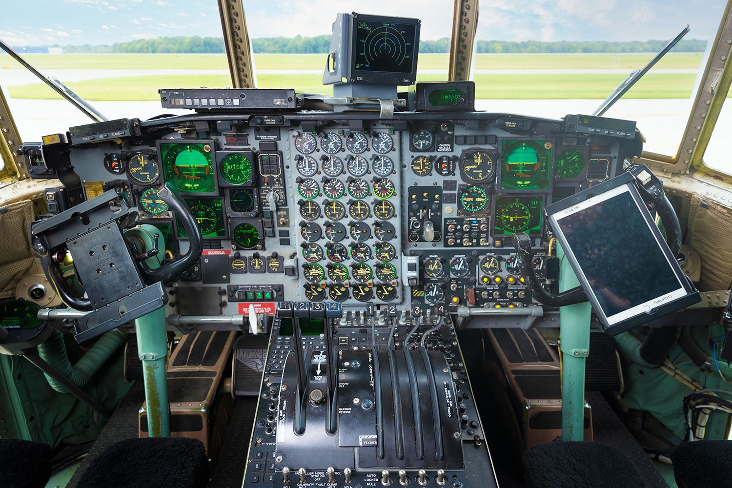 Cockpit in C-130 Hercules - Youngstown Air Reserves Station