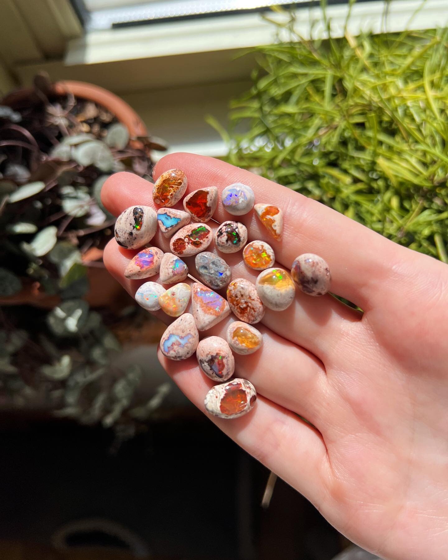 Do we want a Mexican Fire Opal collection? 🌞❤️&zwj;🔥✨ I think yes.. 

#opal #handmade #jewelry #fireopal #rings #custommade #sterlingsilverjewelry #metalsmithing #silversmithing