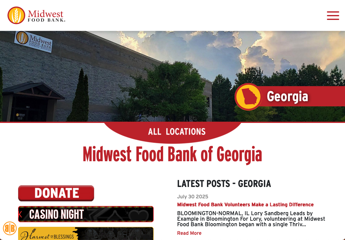 Midwest Food Bank Volunteer Lunch